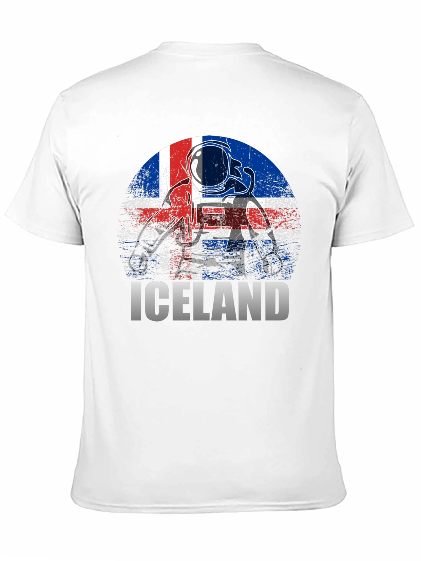 Iceland Astronaut Flag T-Shirt