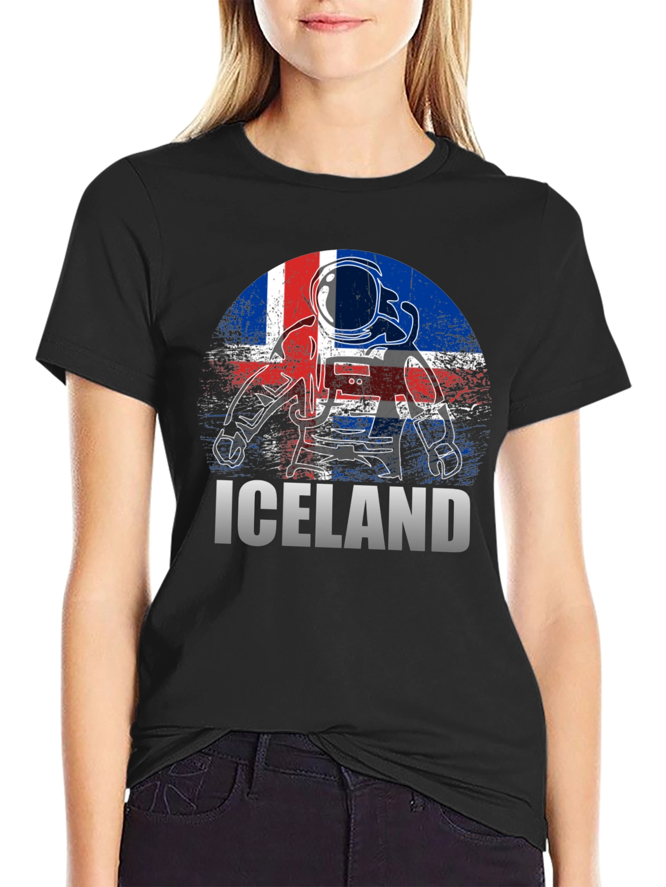 Iceland Astronaut Flag T-Shirt