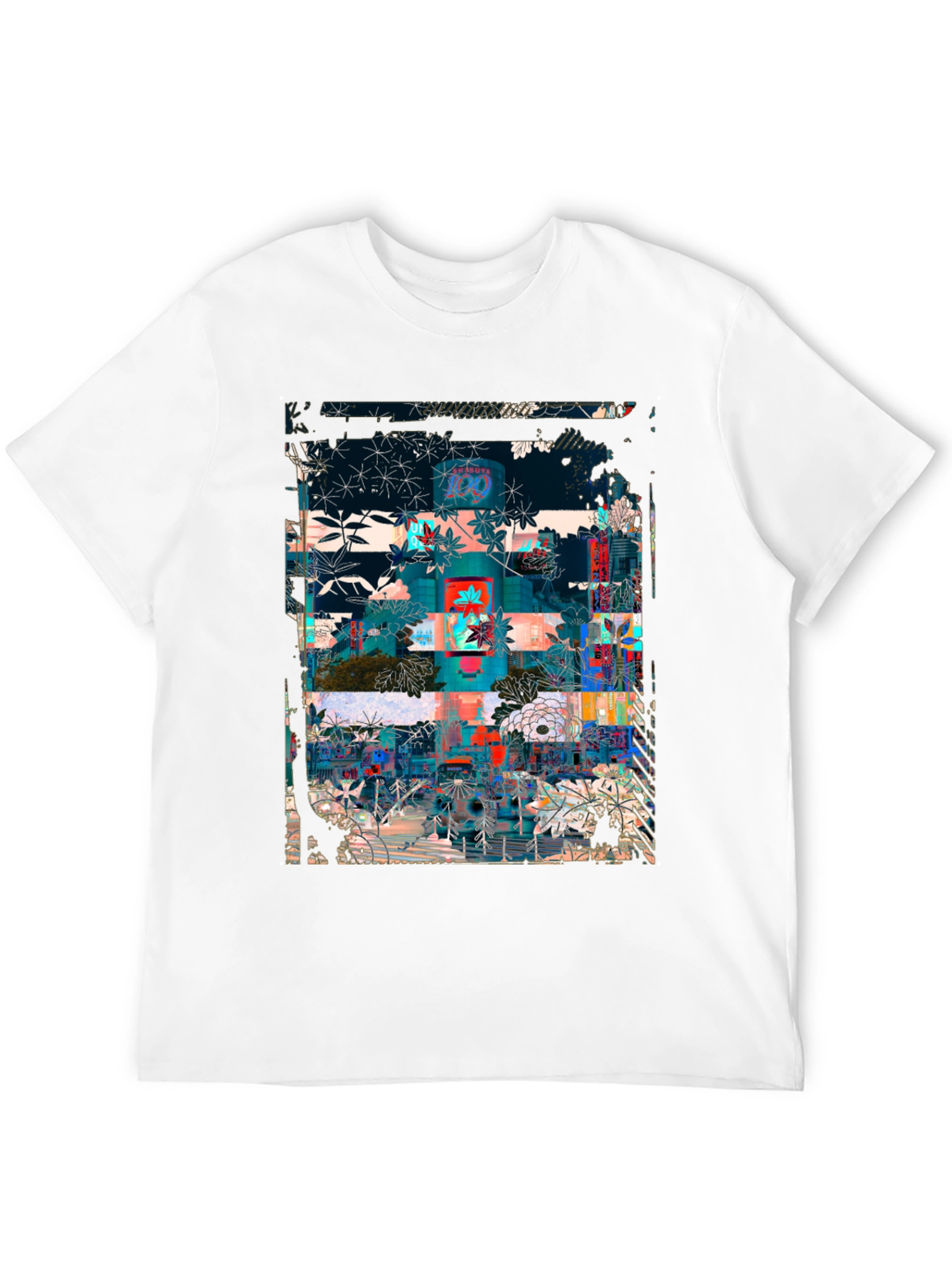 Abstract Floral Urban T-Shirt