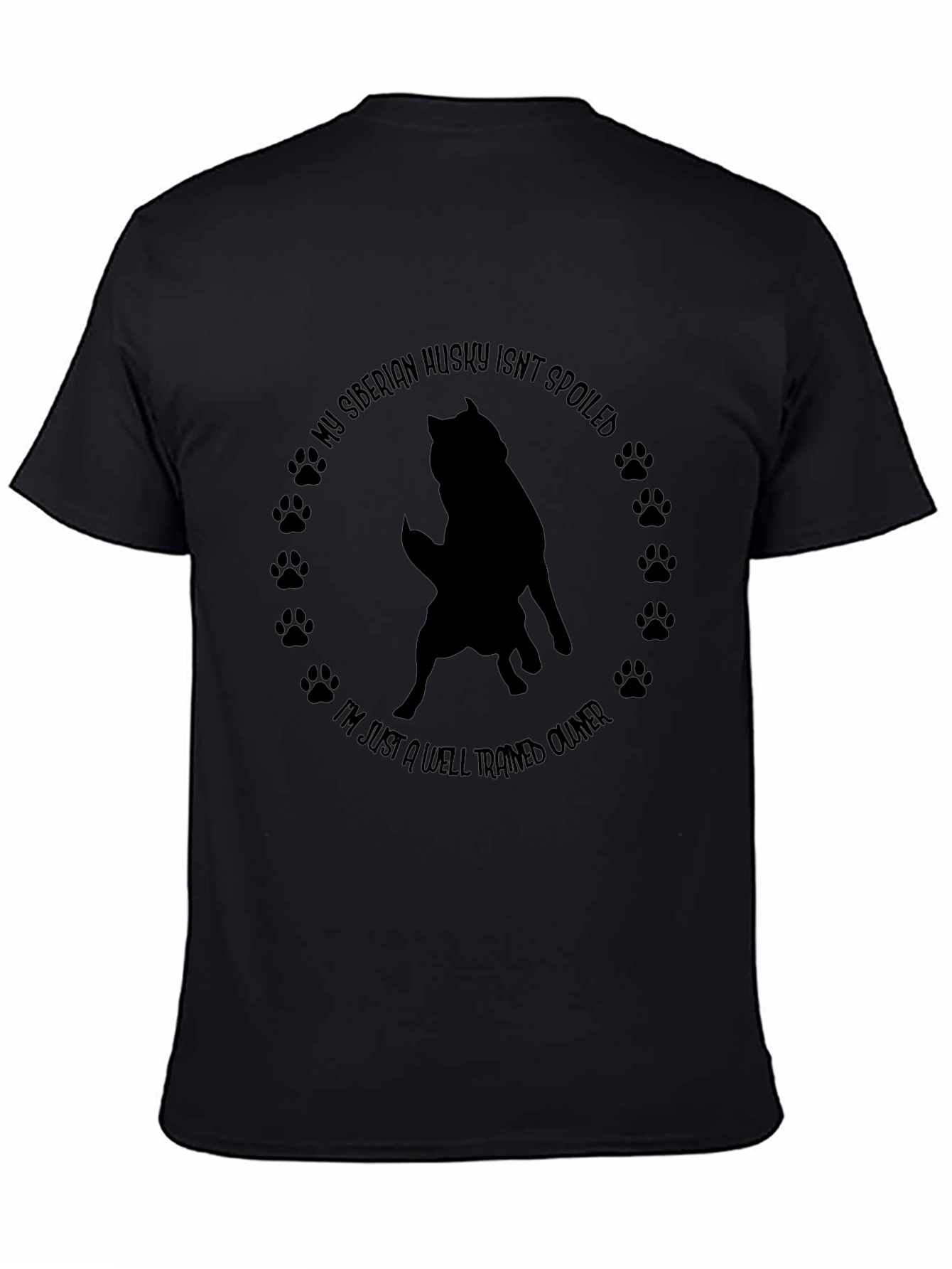 Siberian Husky Owner Black Graphic Tee