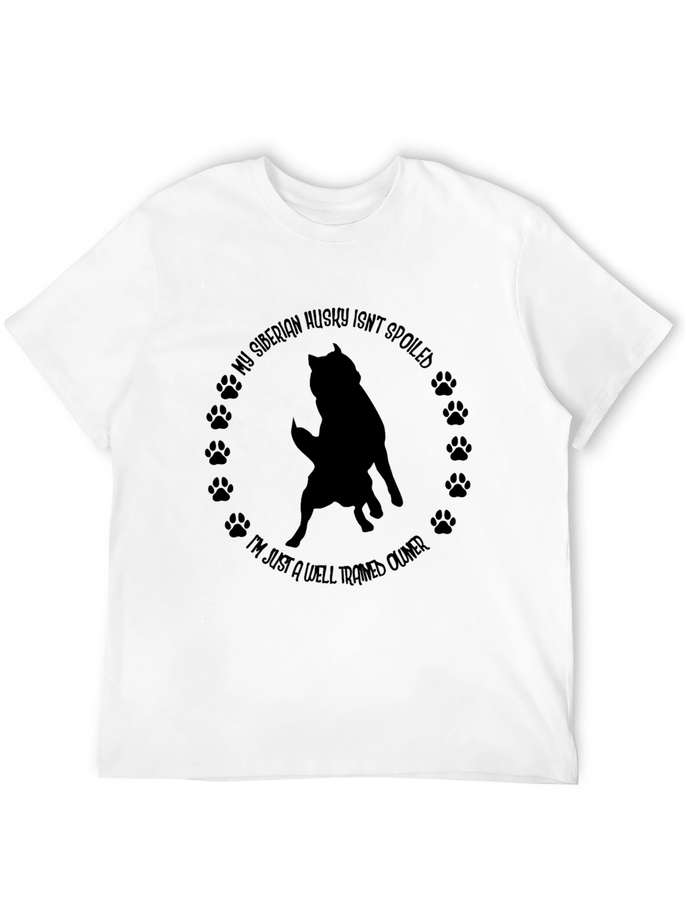 Siberian Husky Owner Black Graphic Tee