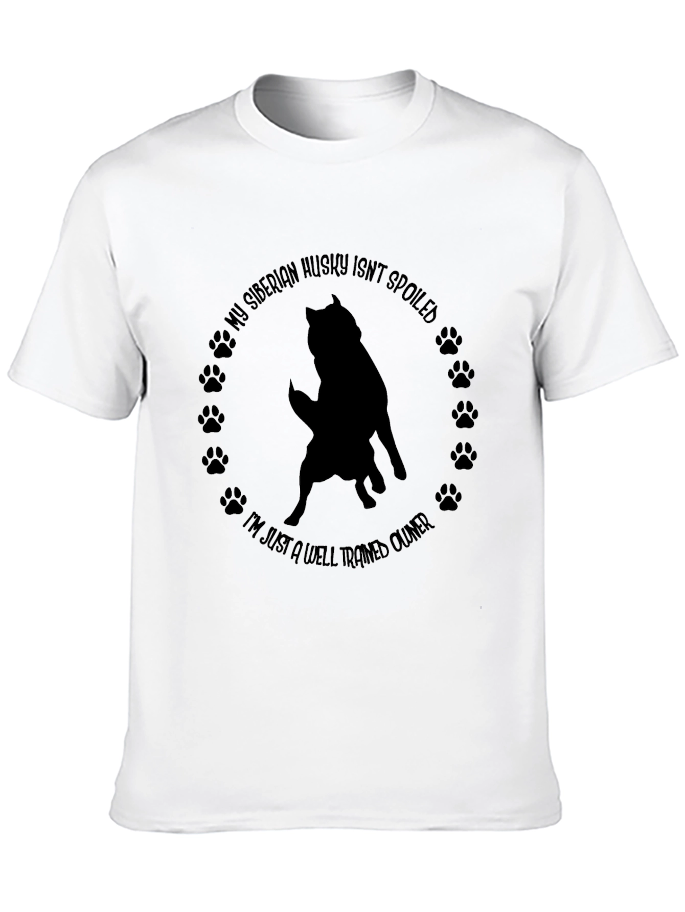 Siberian Husky Owner Black Graphic Tee