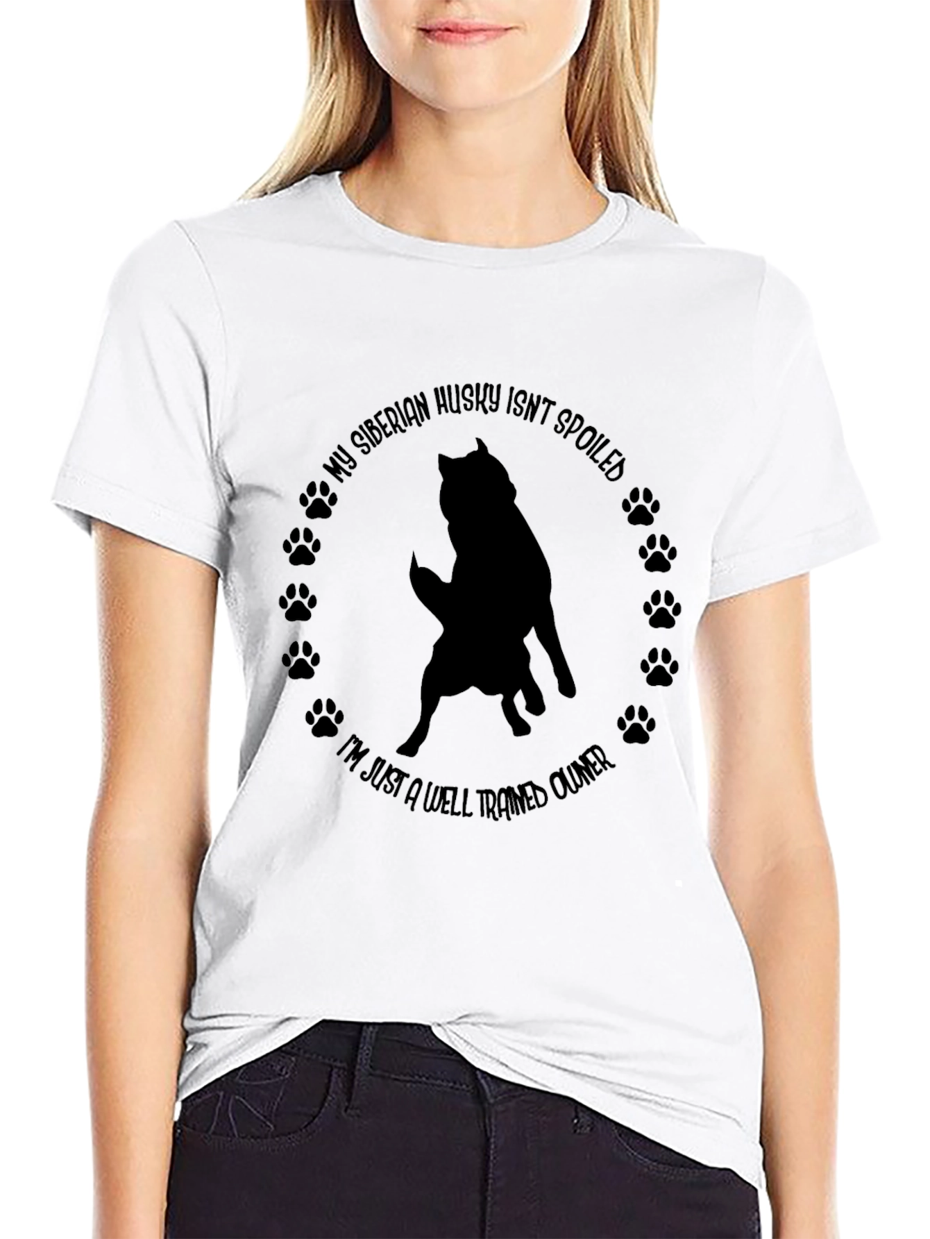 Siberian Husky Owner Black Graphic Tee