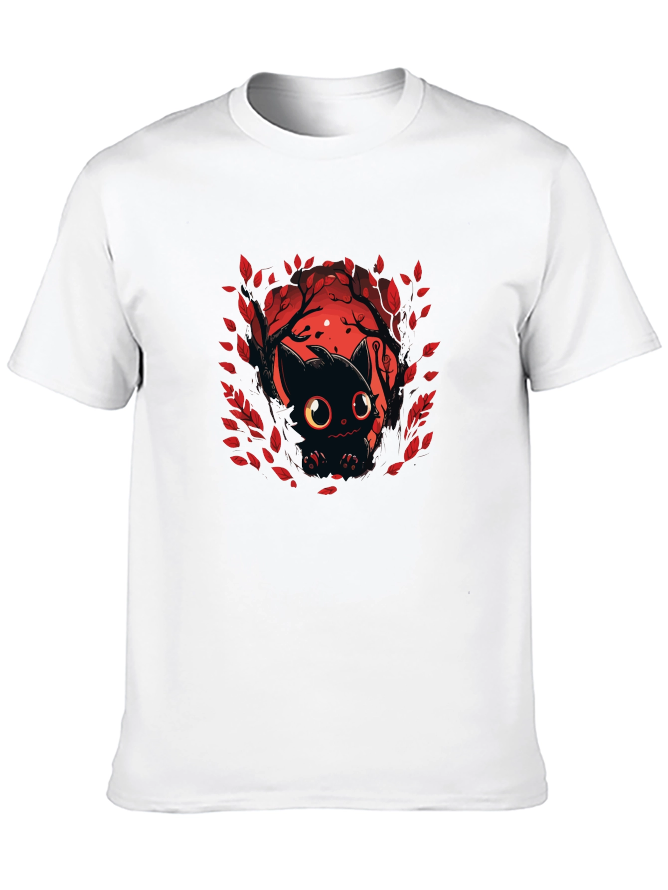 Cute Black Cat T-Shirt - Halloween Design