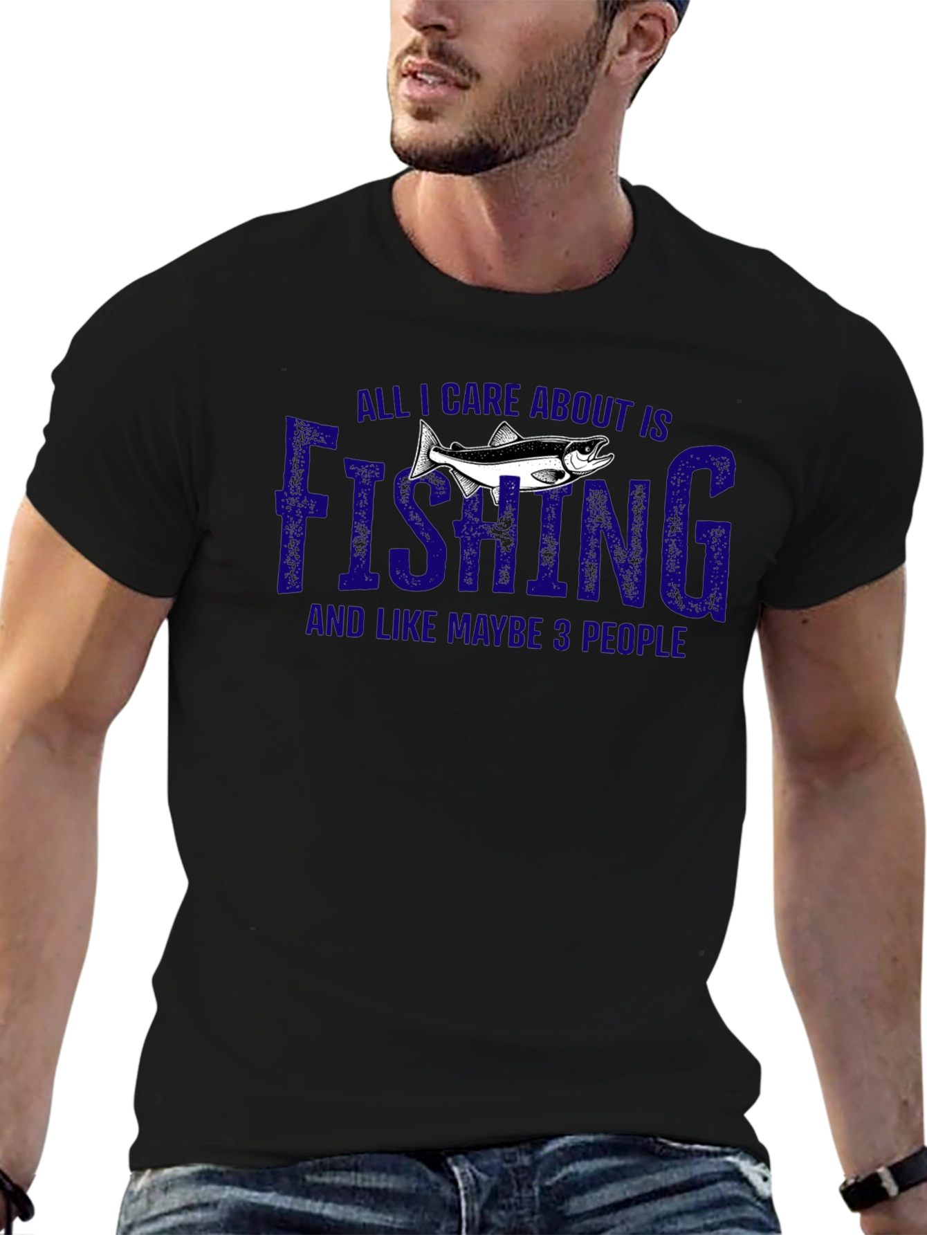 Fishing T-Shirt - All I Care About Is Fishing