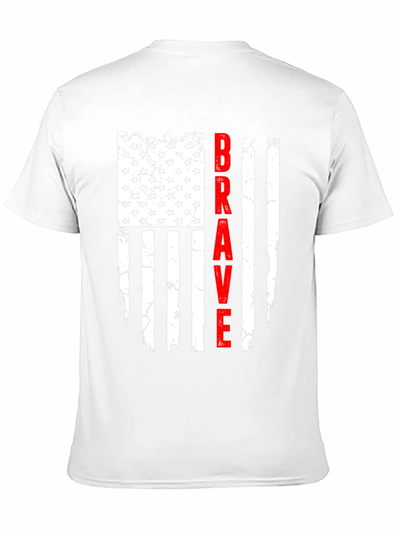 Brave American Flag Graphic Tee - Black
