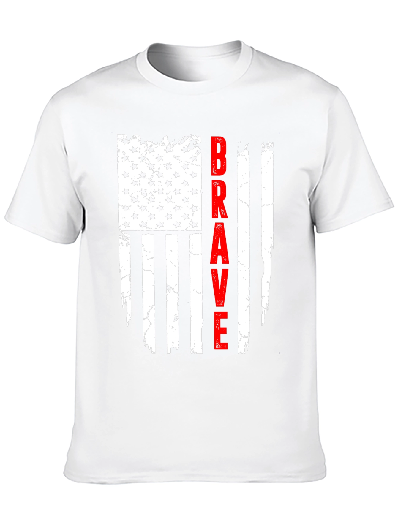 Brave American Flag Graphic Tee - Black