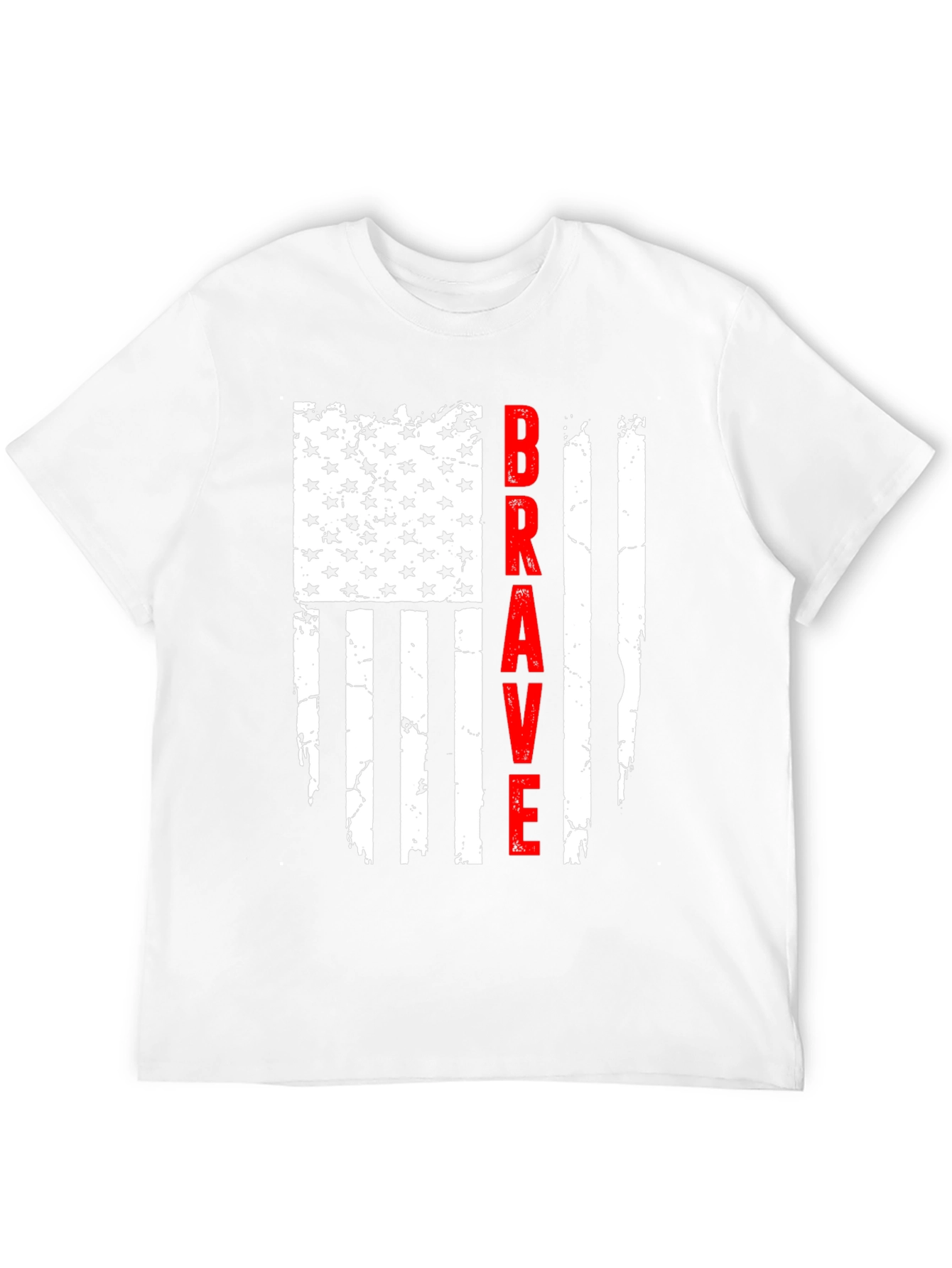 Brave American Flag Graphic Tee - Black