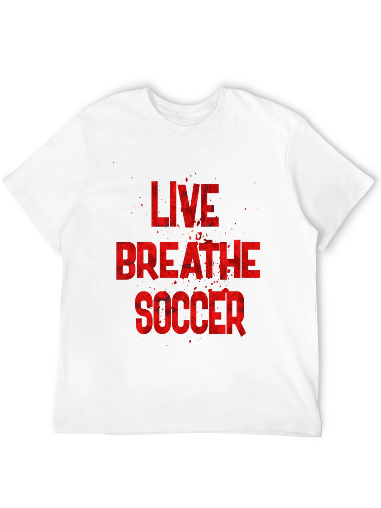 Live Breathe Soccer Graphic T-Shirt - Black Cotton Tee