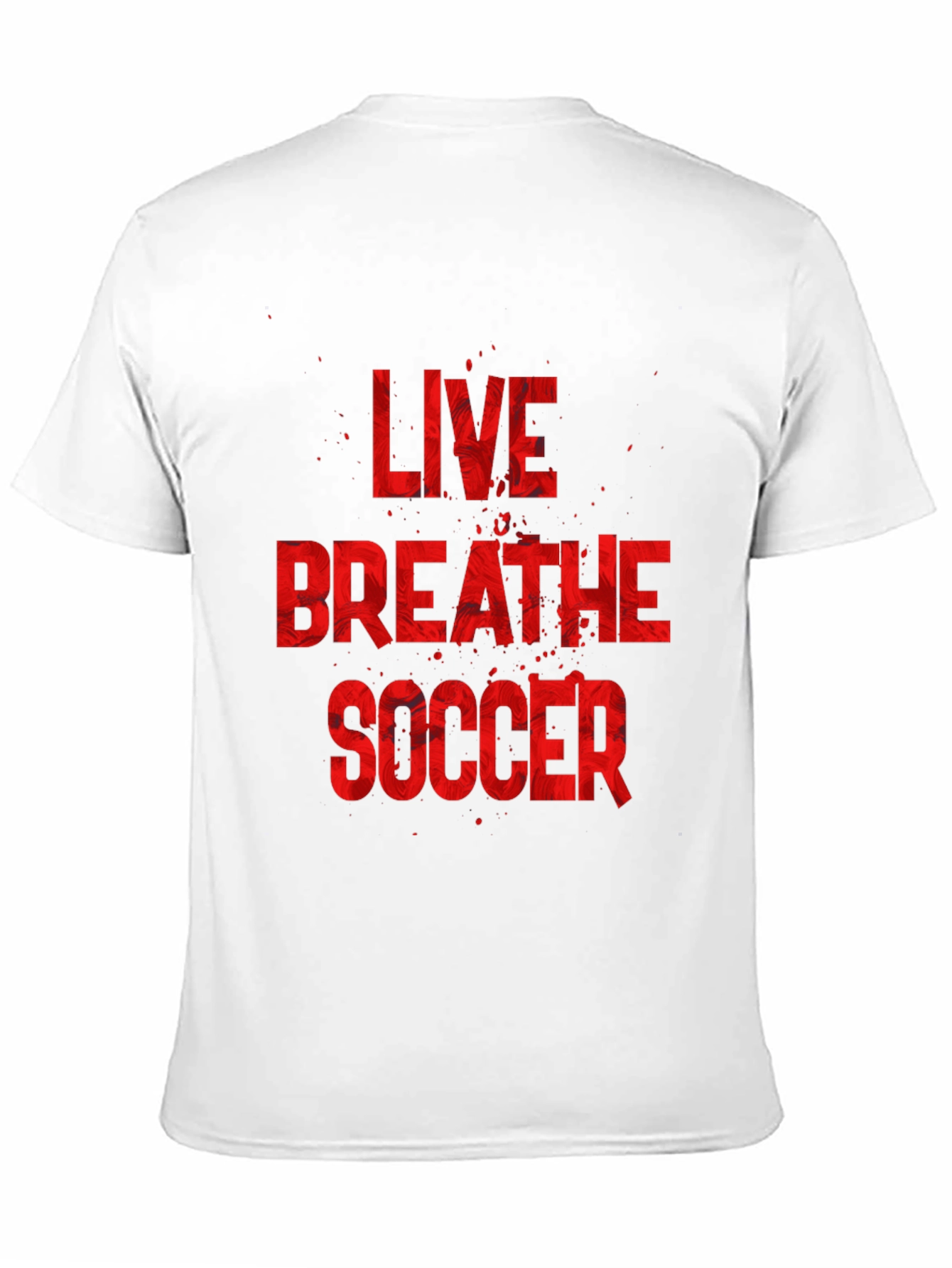 Live Breathe Soccer Graphic T-Shirt - Black Cotton Tee