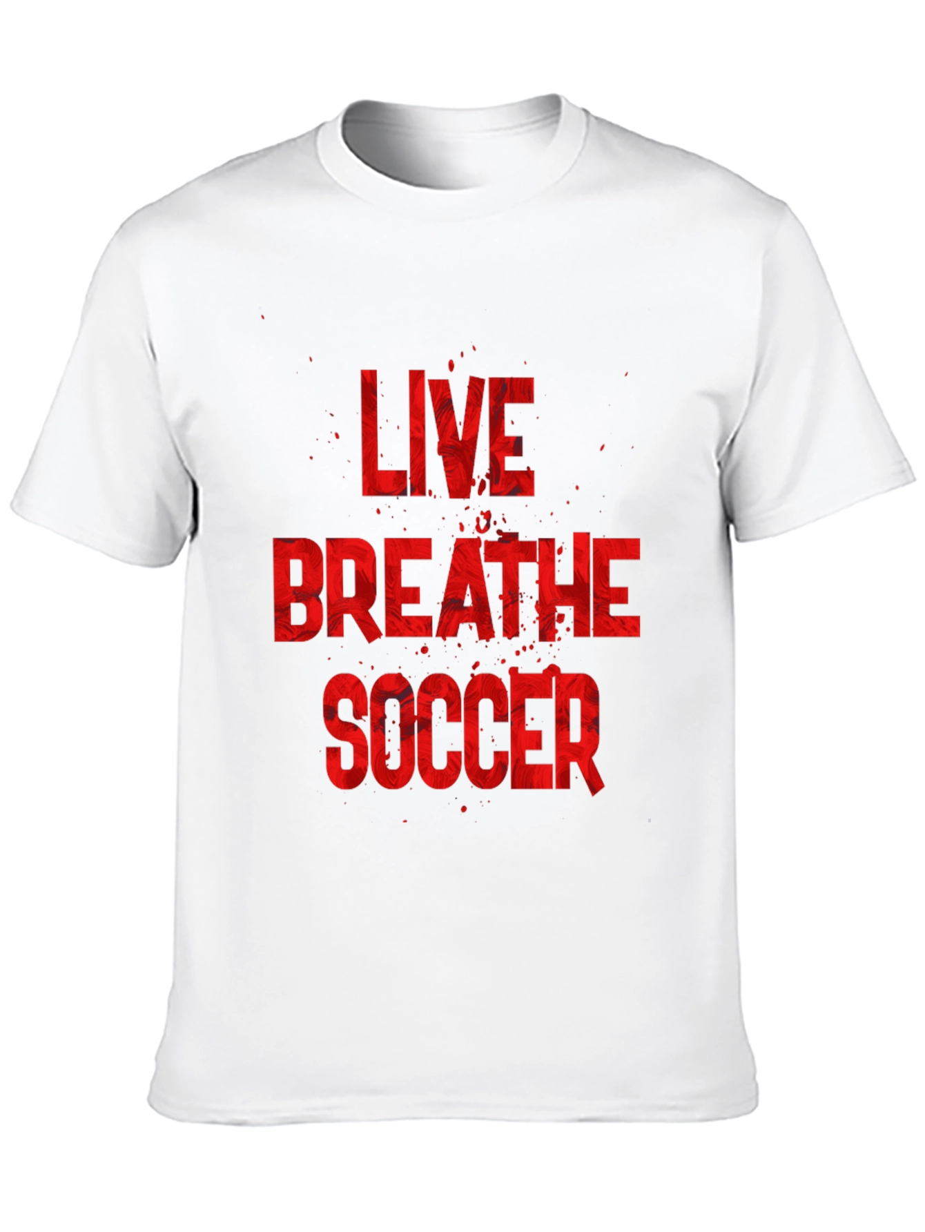 Live Breathe Soccer Graphic T-Shirt - Black Cotton Tee