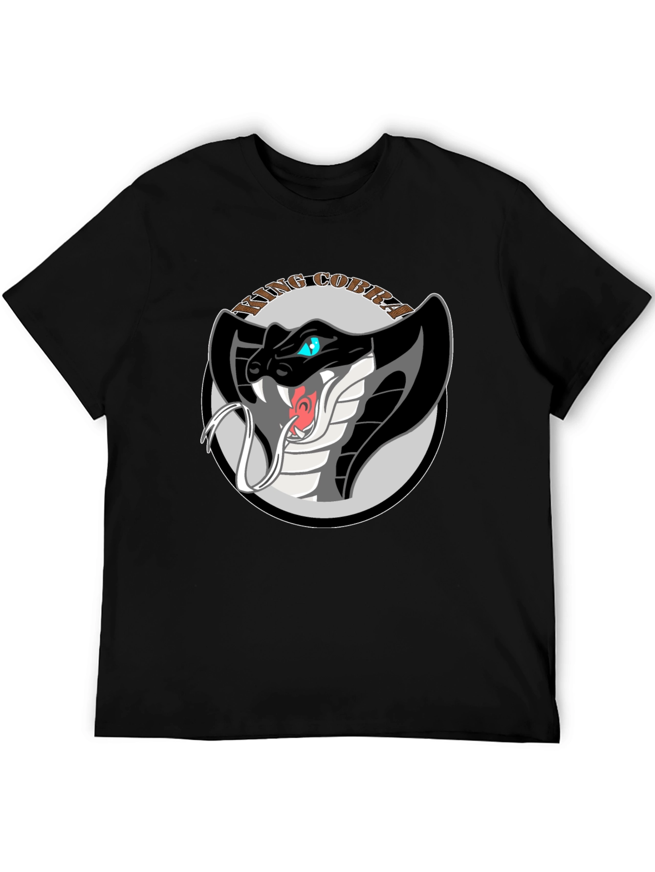 King Cobra Graphic Tee - Black Cotton T-Shirt