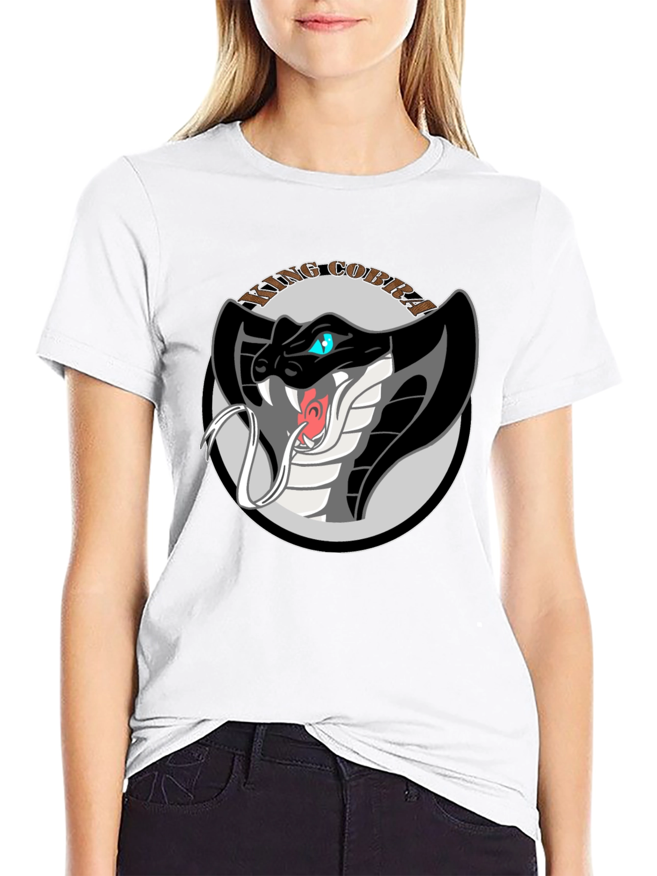 King Cobra Graphic Tee - Black Cotton T-Shirt