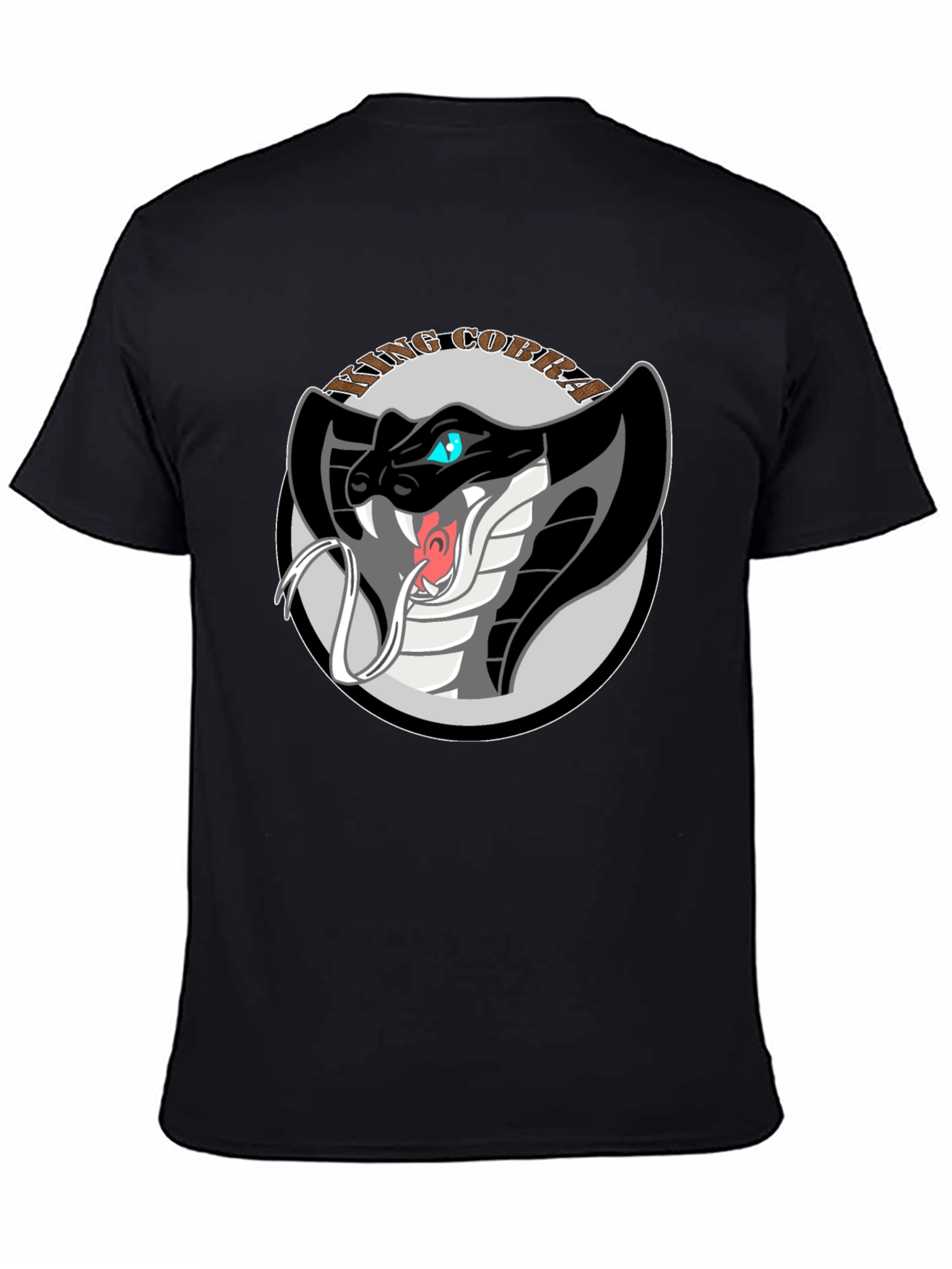King Cobra Graphic Tee - Black Cotton T-Shirt