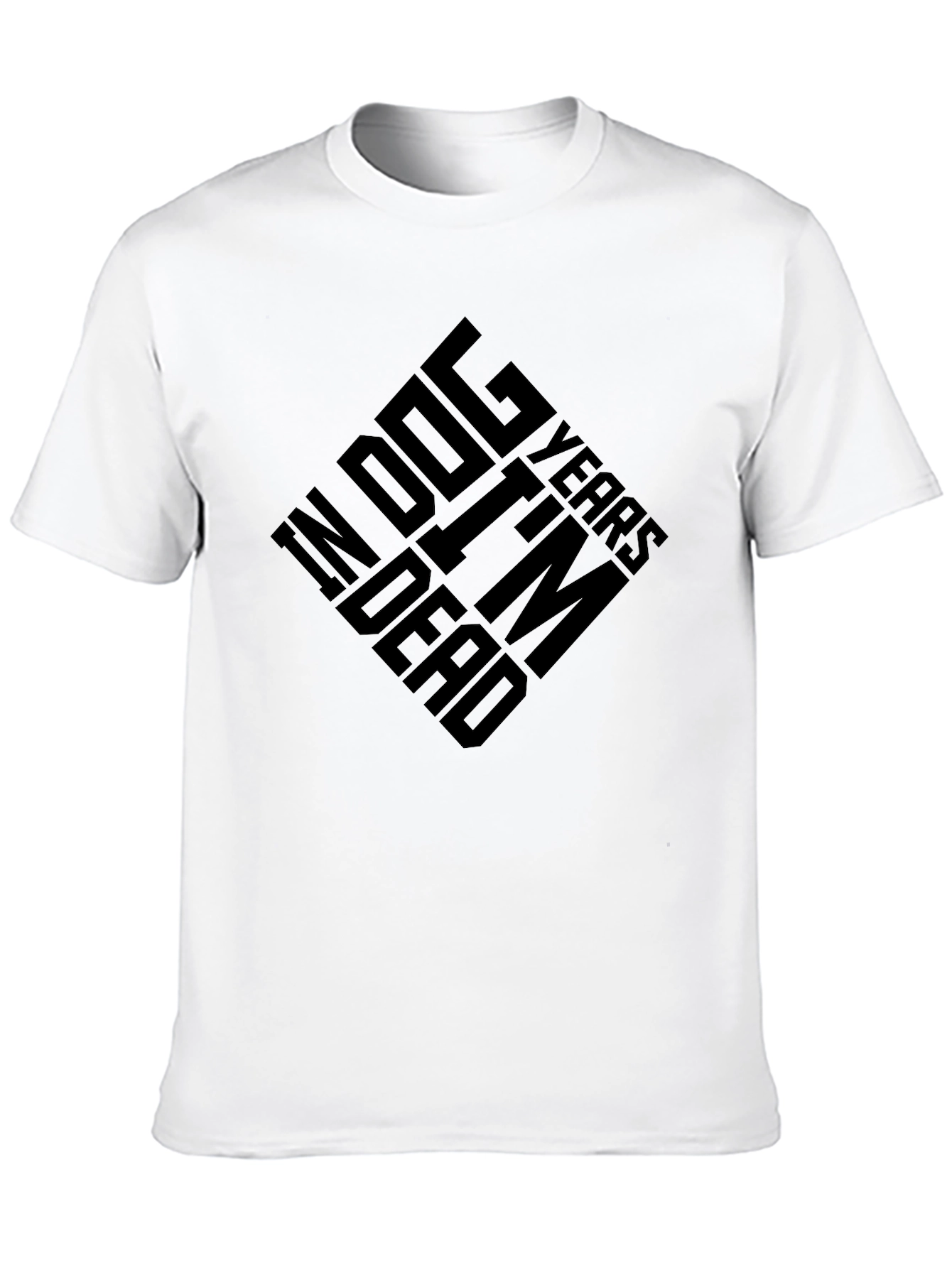 Dog Years Funny Graphic Tee - Black Cotton T-Shirt
