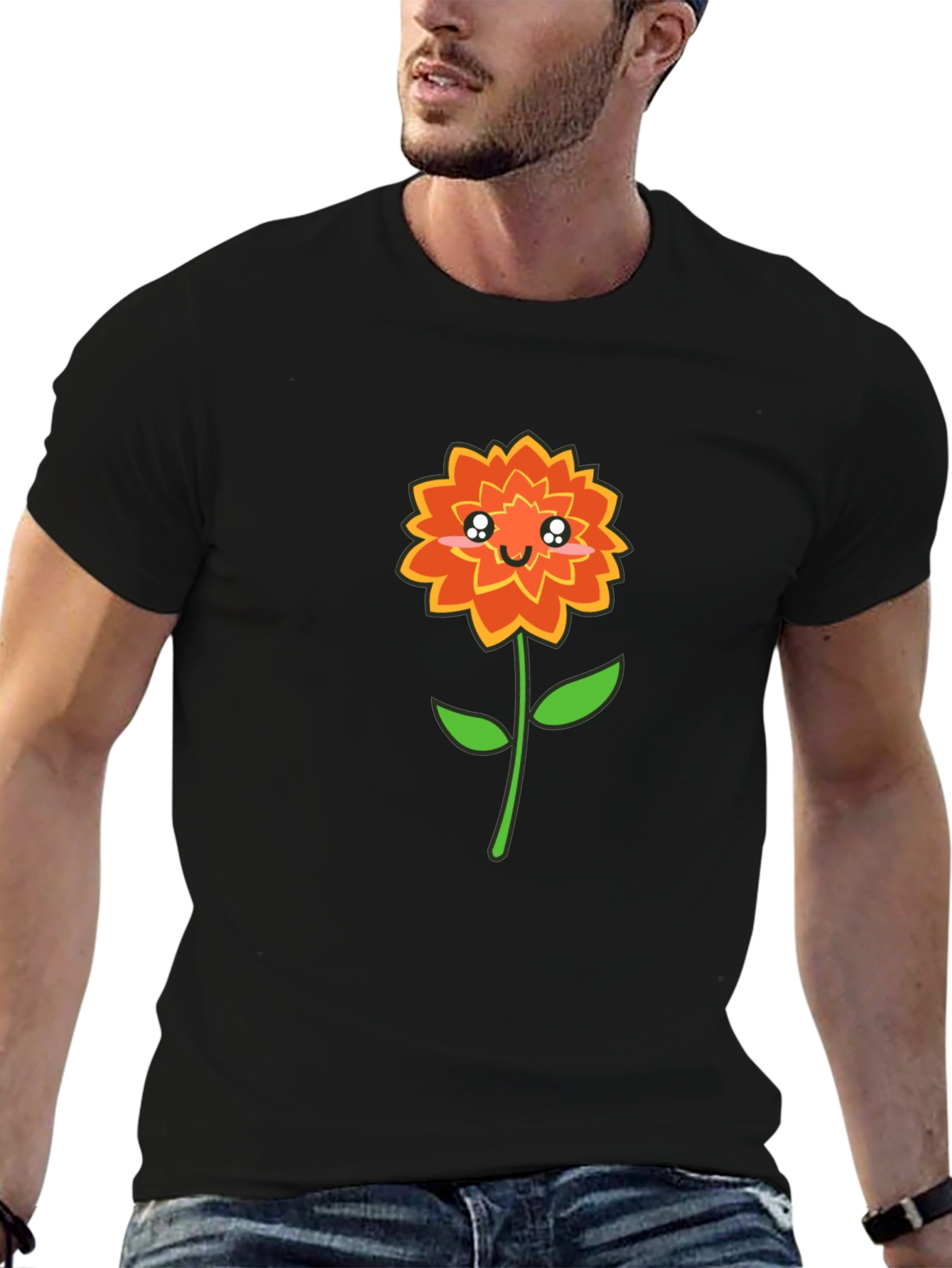 Cute Kawaii Flower Graphic T-Shirt