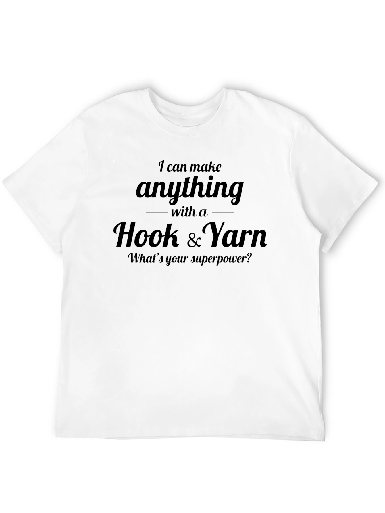 Hook & Yarn Superpower Black Graphic T-Shirt