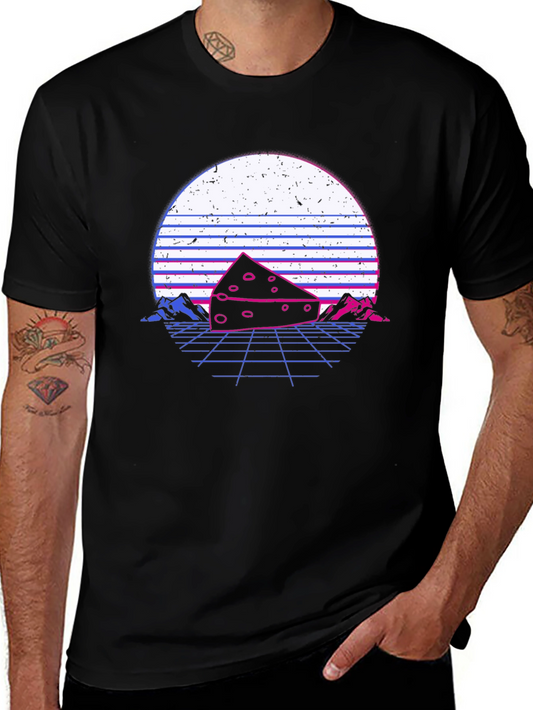 Retro Cheese T-Shirt - Synthwave Style