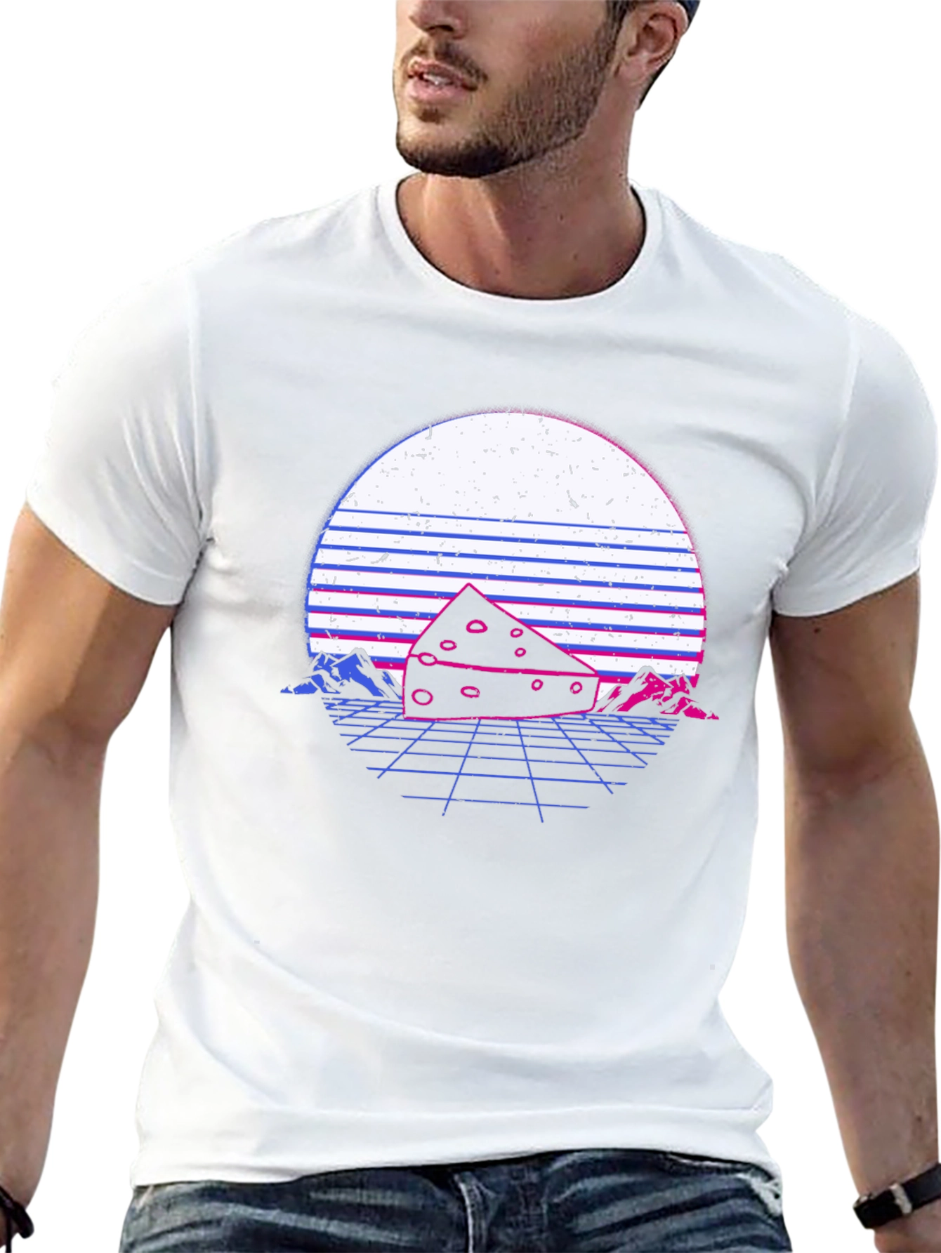 Retro Cheese T-Shirt - Synthwave Style