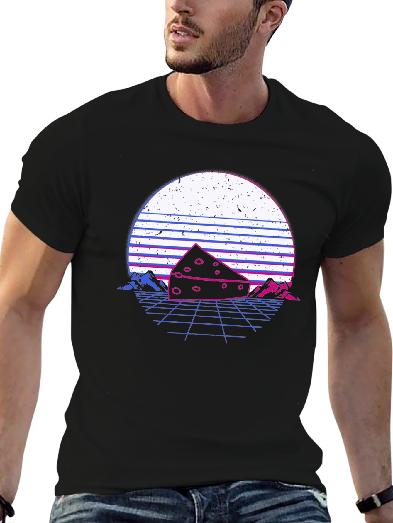 Retro Cheese T-Shirt - Synthwave Style