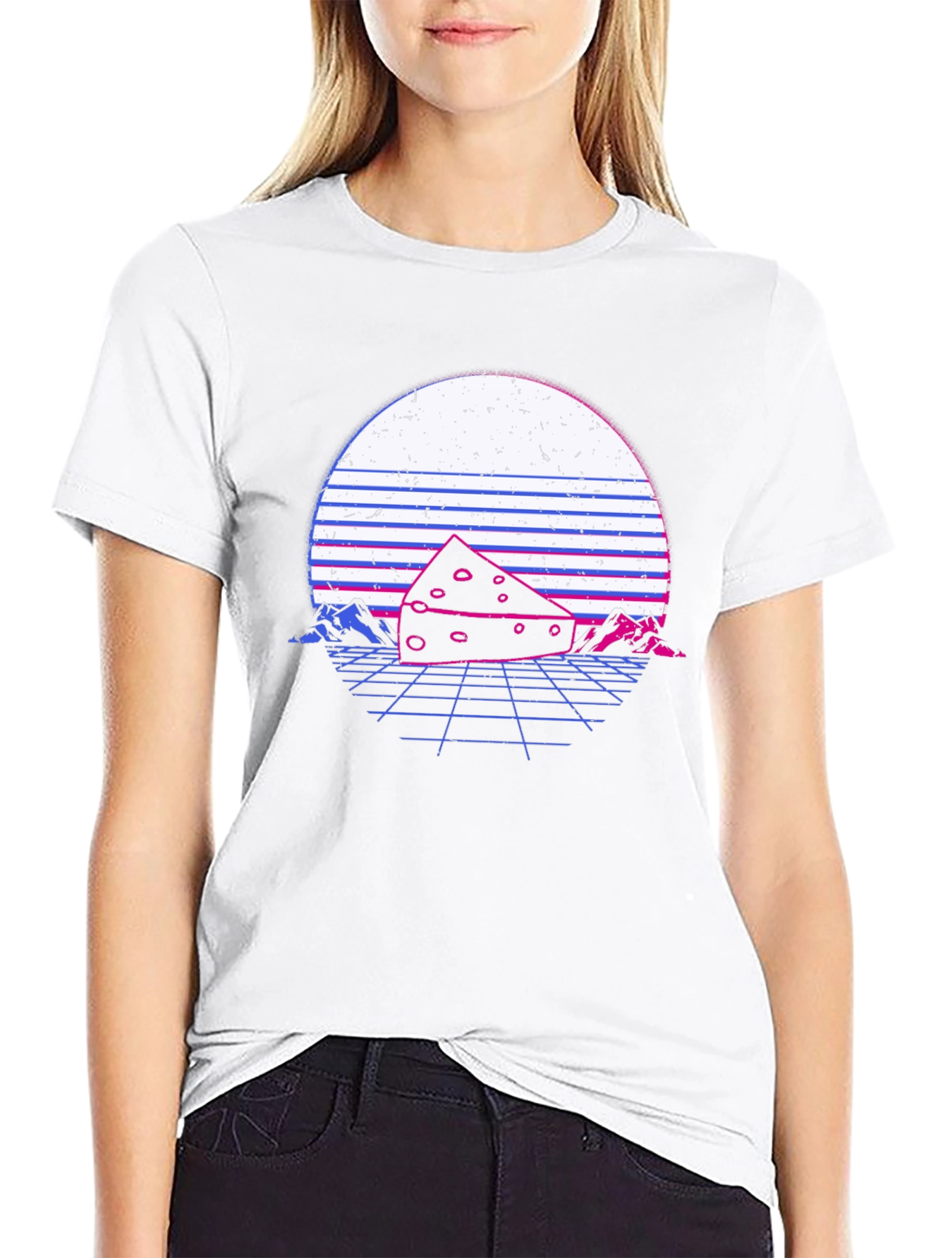 Retro Cheese T-Shirt - Synthwave Style