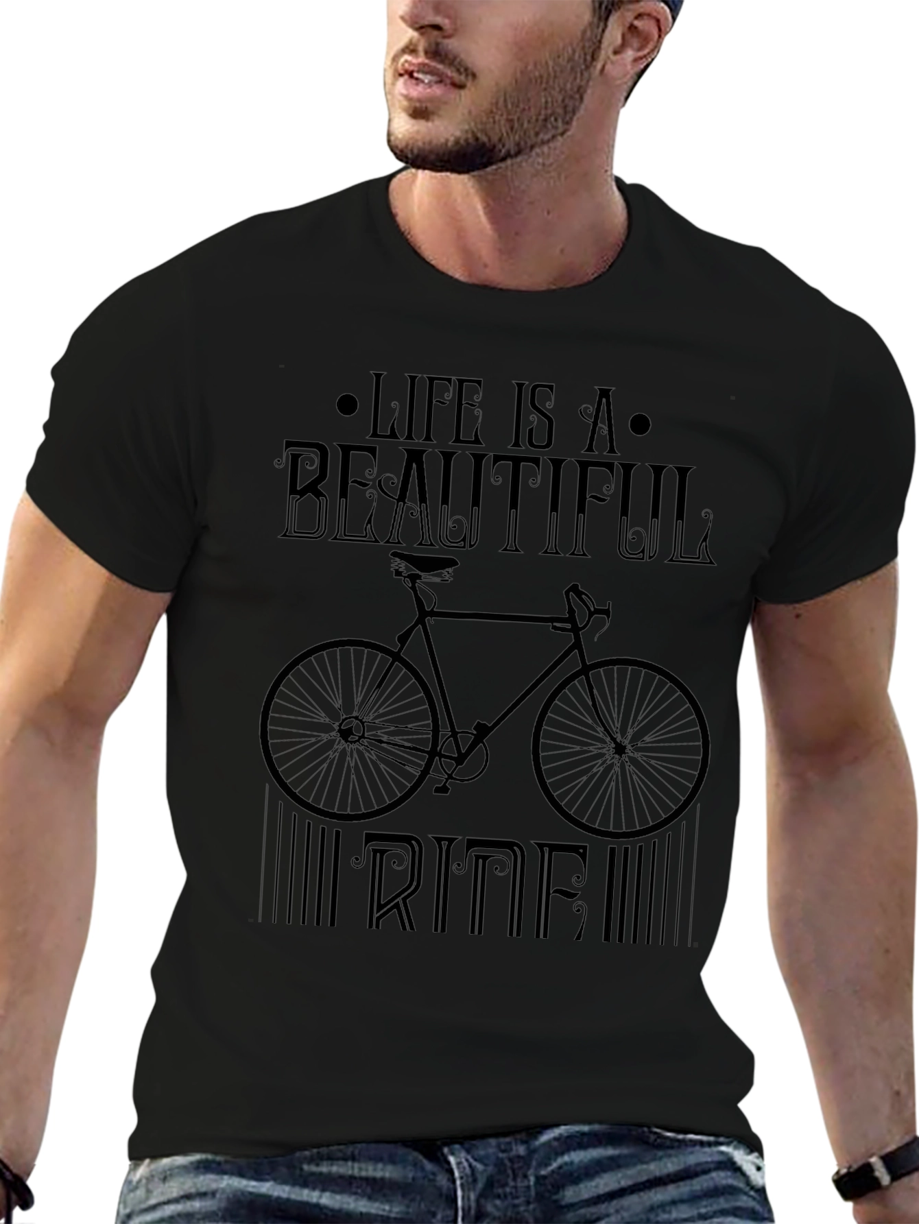 Life is a Beautiful Ride Graphic Tee - Black