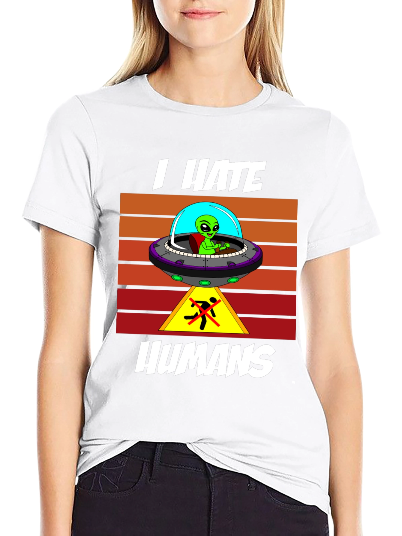 I Hate Humans Alien T-Shirt