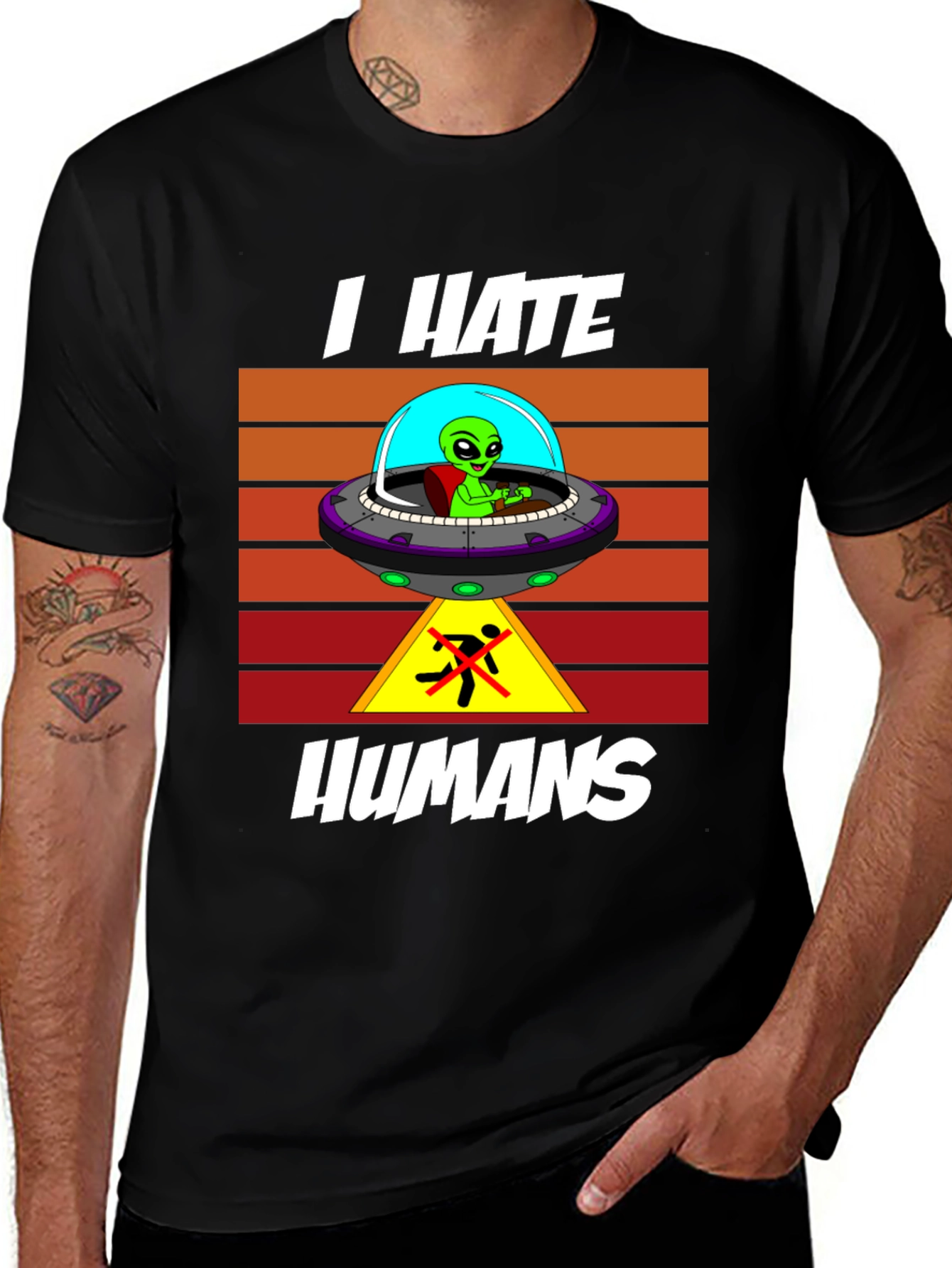 I Hate Humans Alien T-Shirt