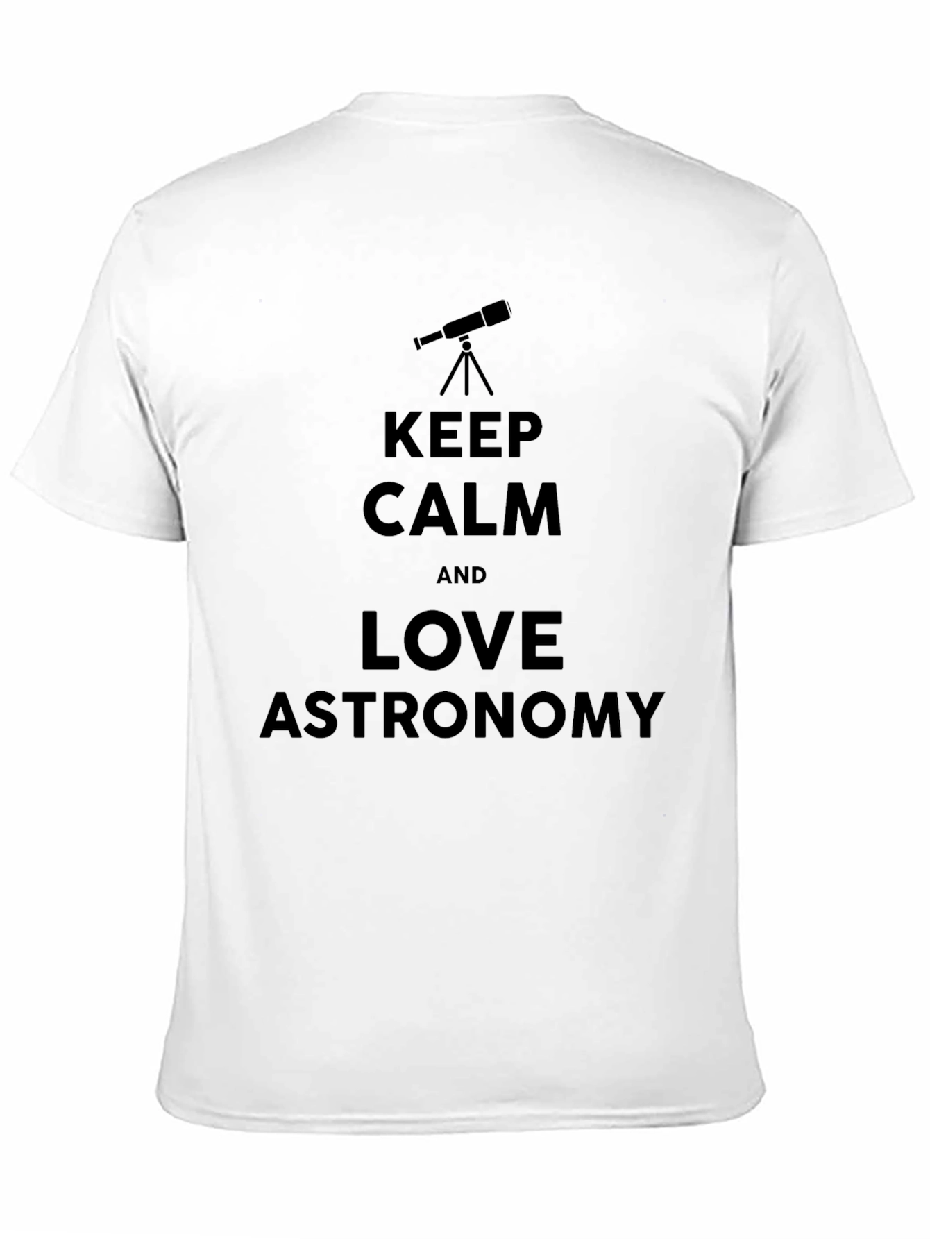 Keep Calm & Love Astronomy T-Shirt - Black