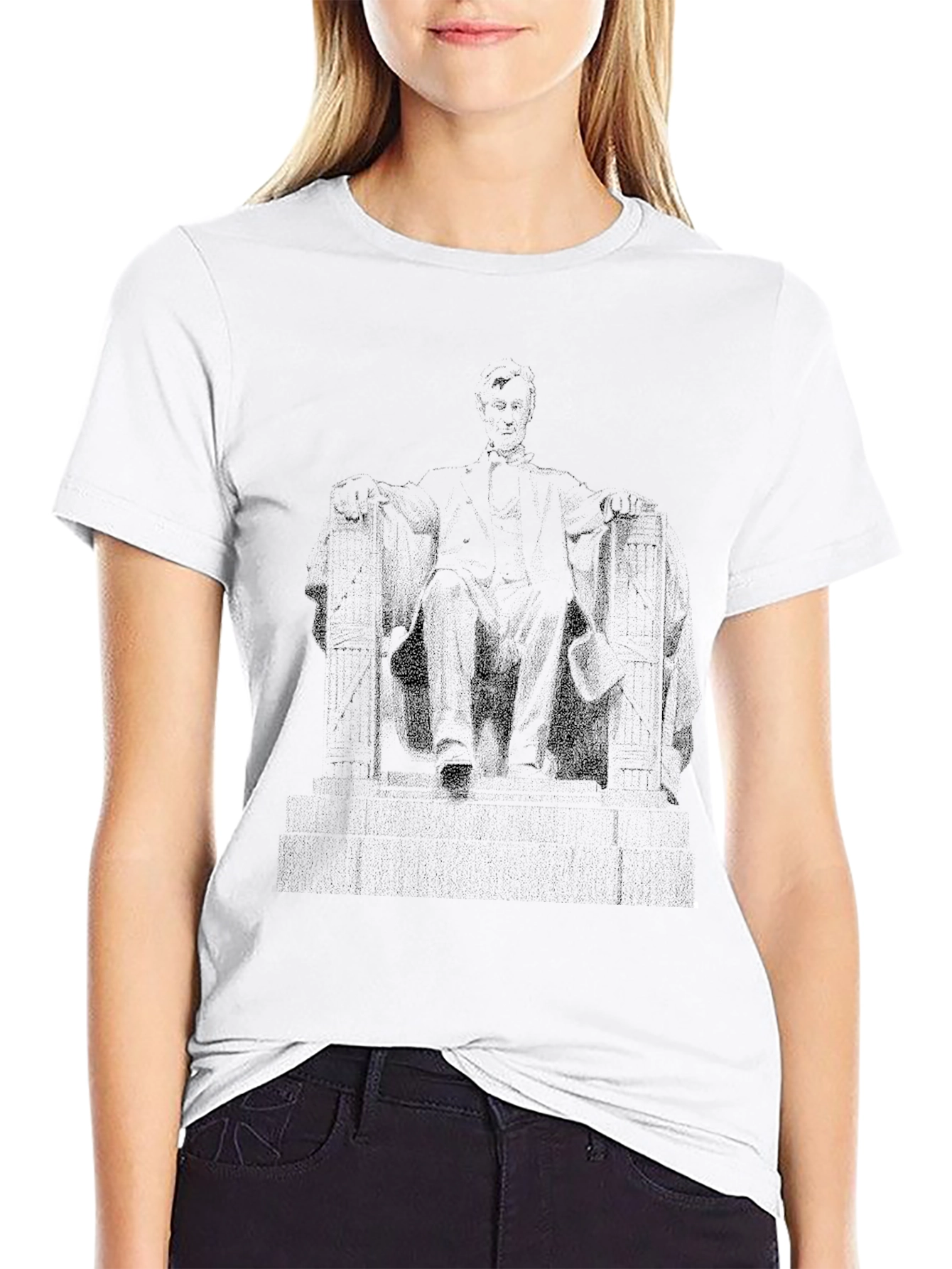 Lincoln Memorial Graphic Tee - Classic Black T-Shirt