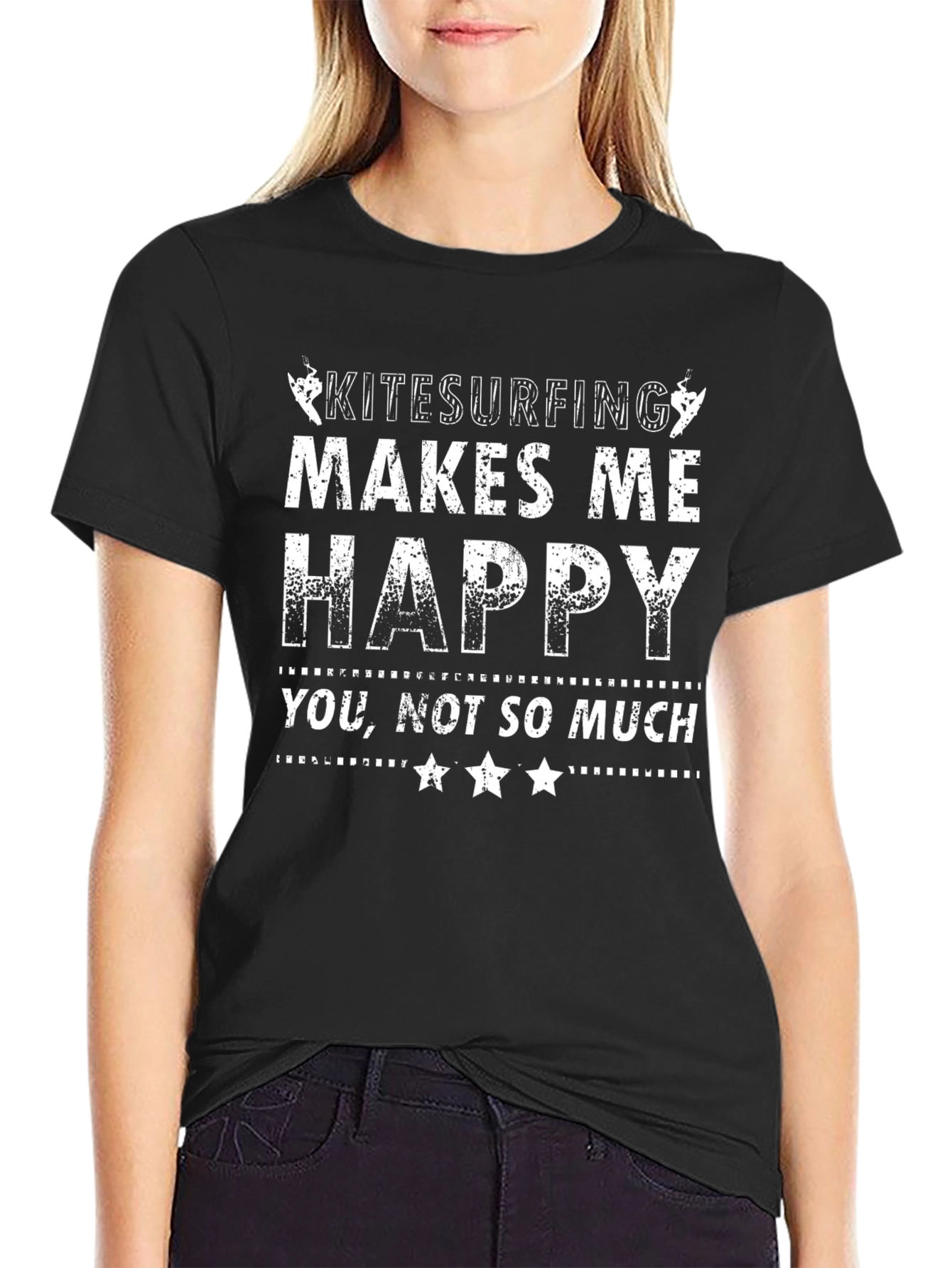 Kitesurfing Makes Me Happy Graphic T-Shirt