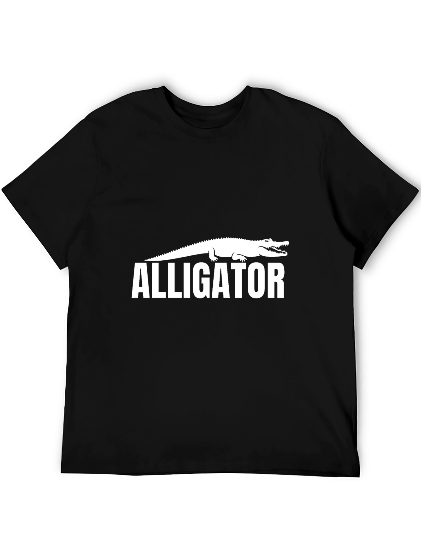 Alligator Graphic Tee - Stylish Black Cotton T-Shirt