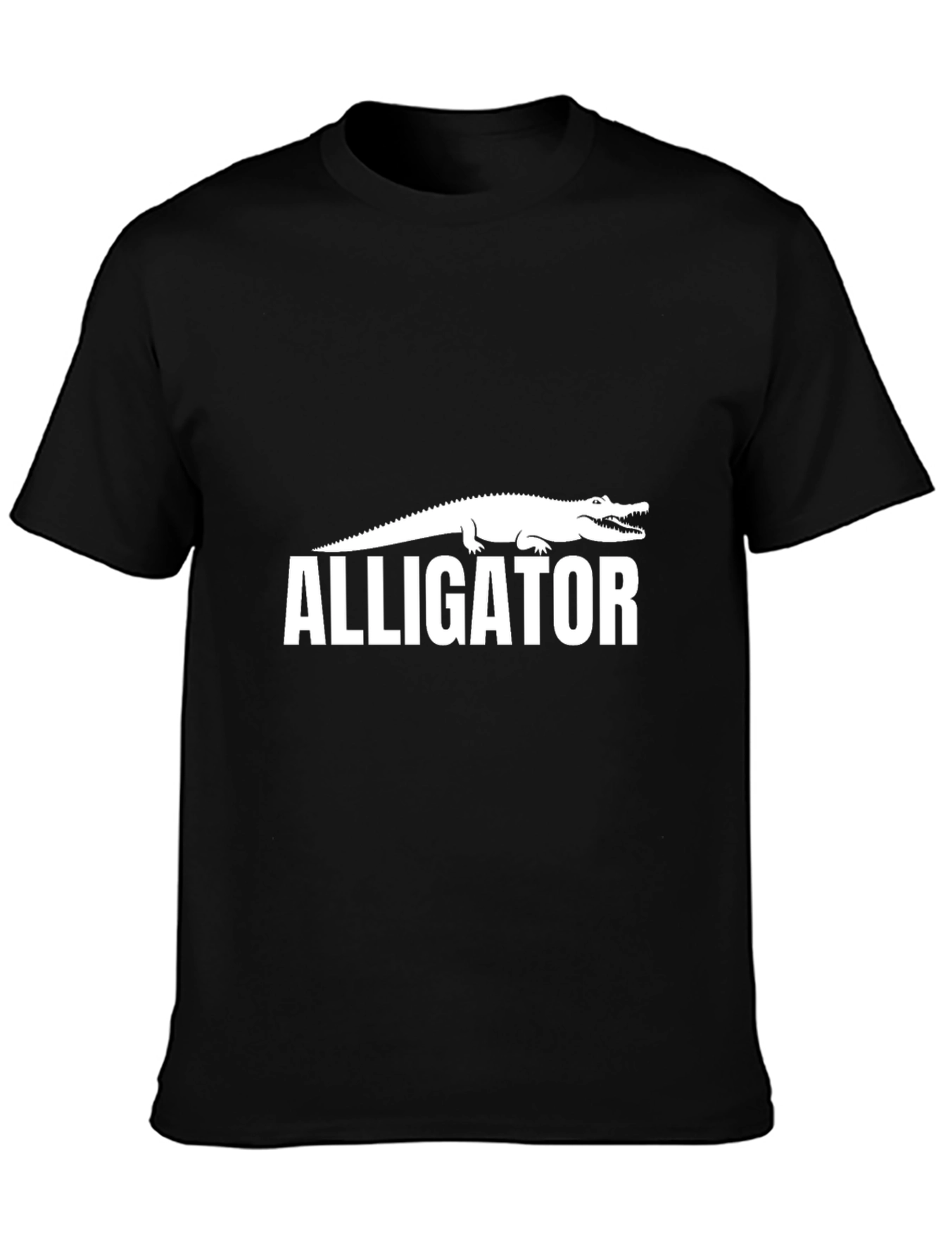 Alligator Graphic Tee - Stylish Black Cotton T-Shirt