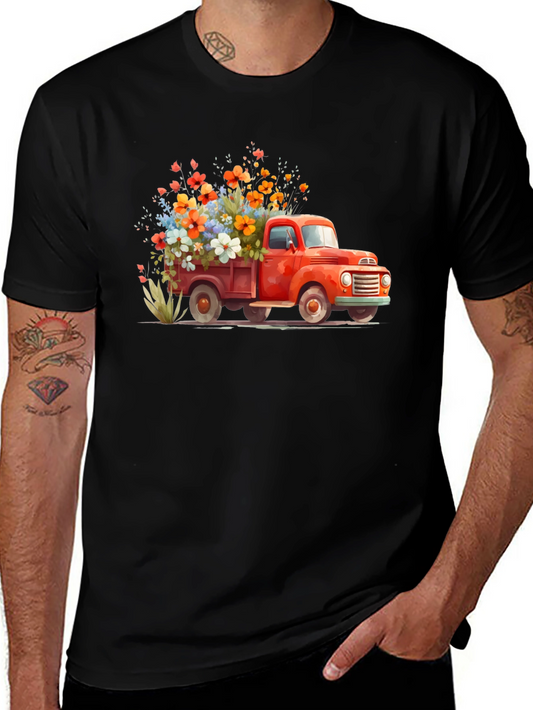 Vintage Truck with Flowers T-Shirt