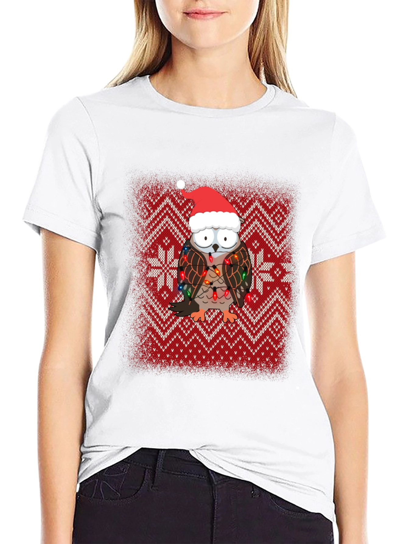 Festive Owl Christmas T-Shirt