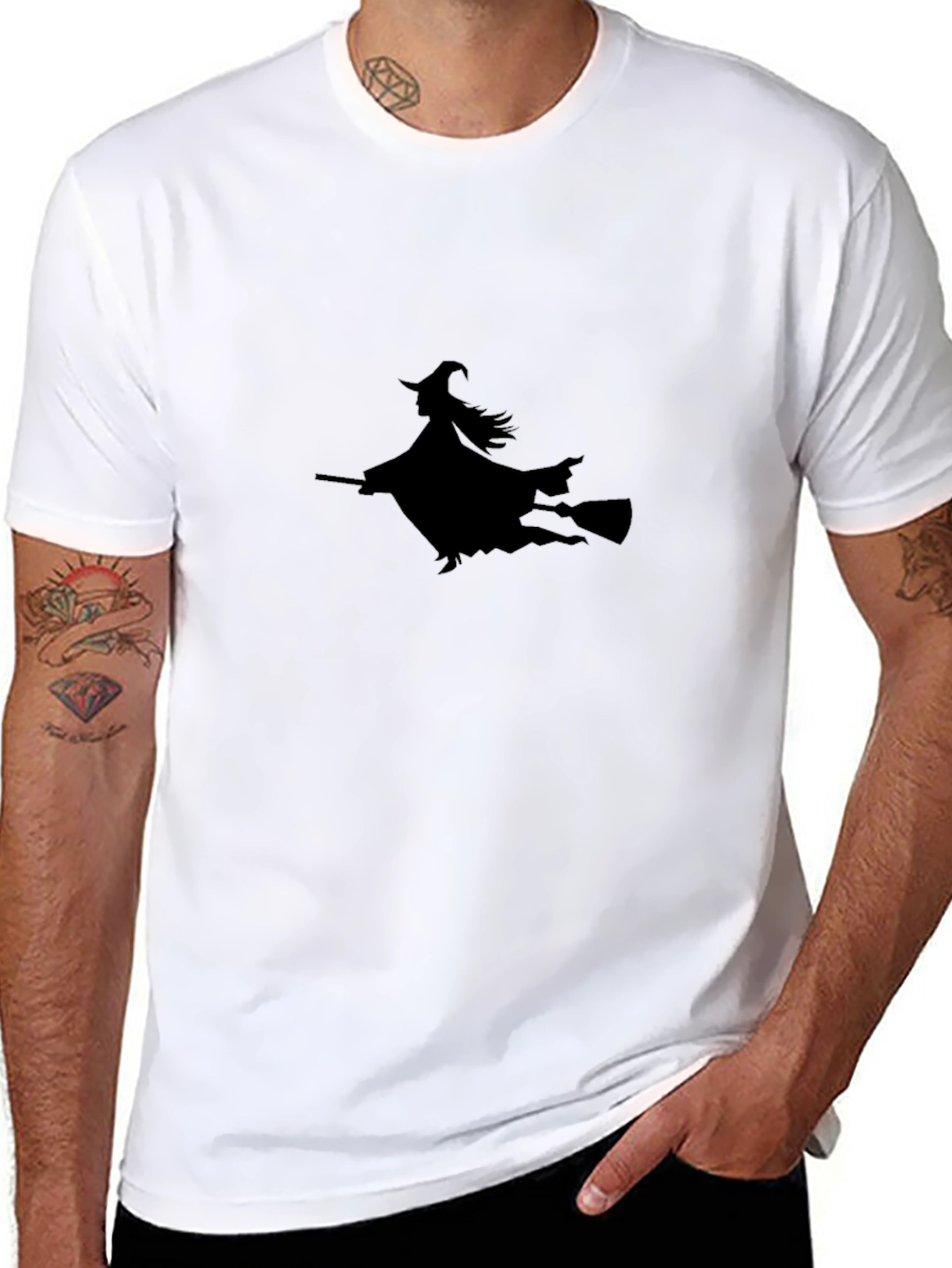 Witch Silhouette Black T-Shirt