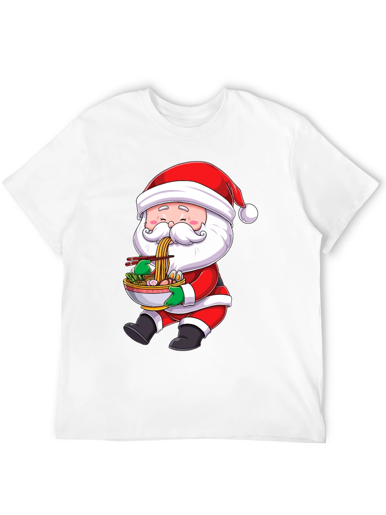 Santa Eating Ramen Graphic Tee