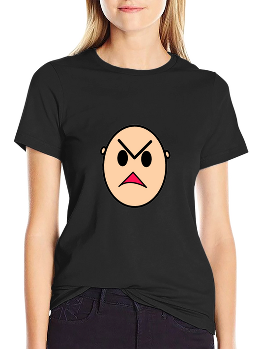 Angry Emoji Graphic Black T-Shirt