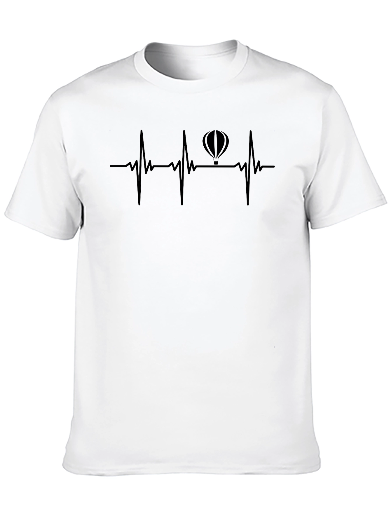 Hot Air Balloon Heartbeat T-Shirt - Adventure Design