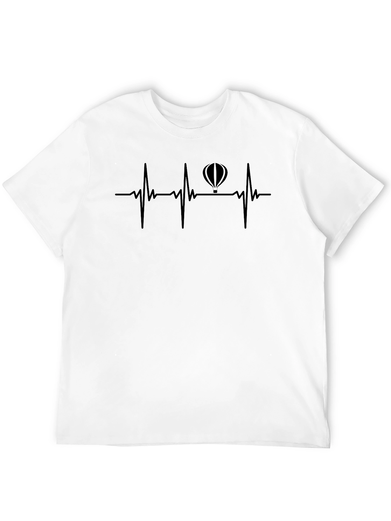 Hot Air Balloon Heartbeat T-Shirt - Adventure Design