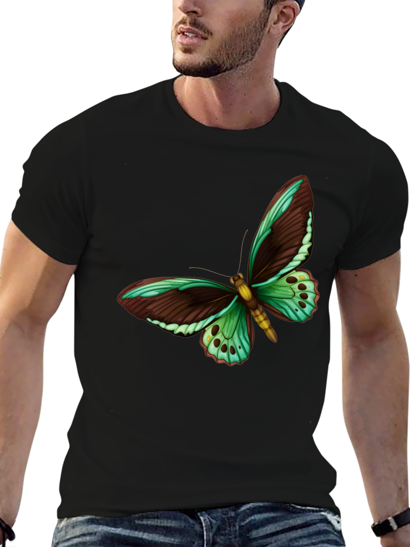 Butterfly Graphic Tee - Mens Short Sleeve T-Shirt