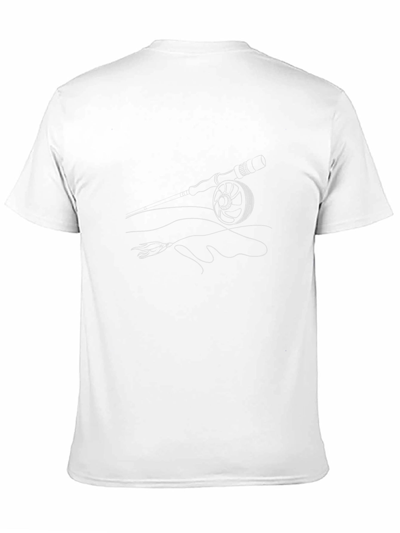 Fly Fishing Rod Graphic Tee - Black