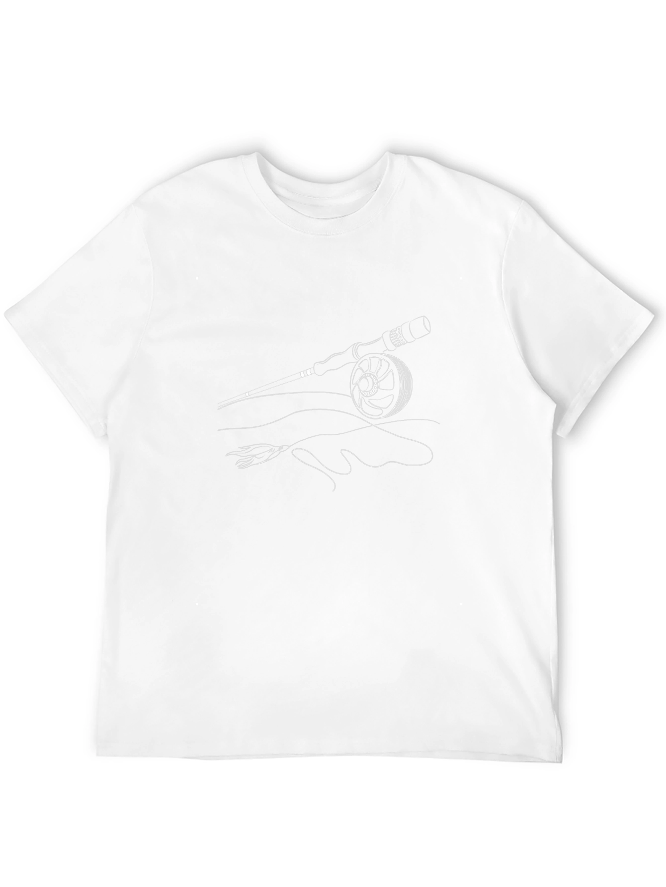 Fly Fishing Rod Graphic Tee - Black