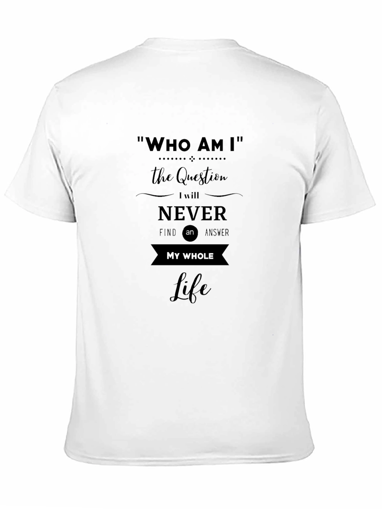 Who Am I Black Graphic Tee