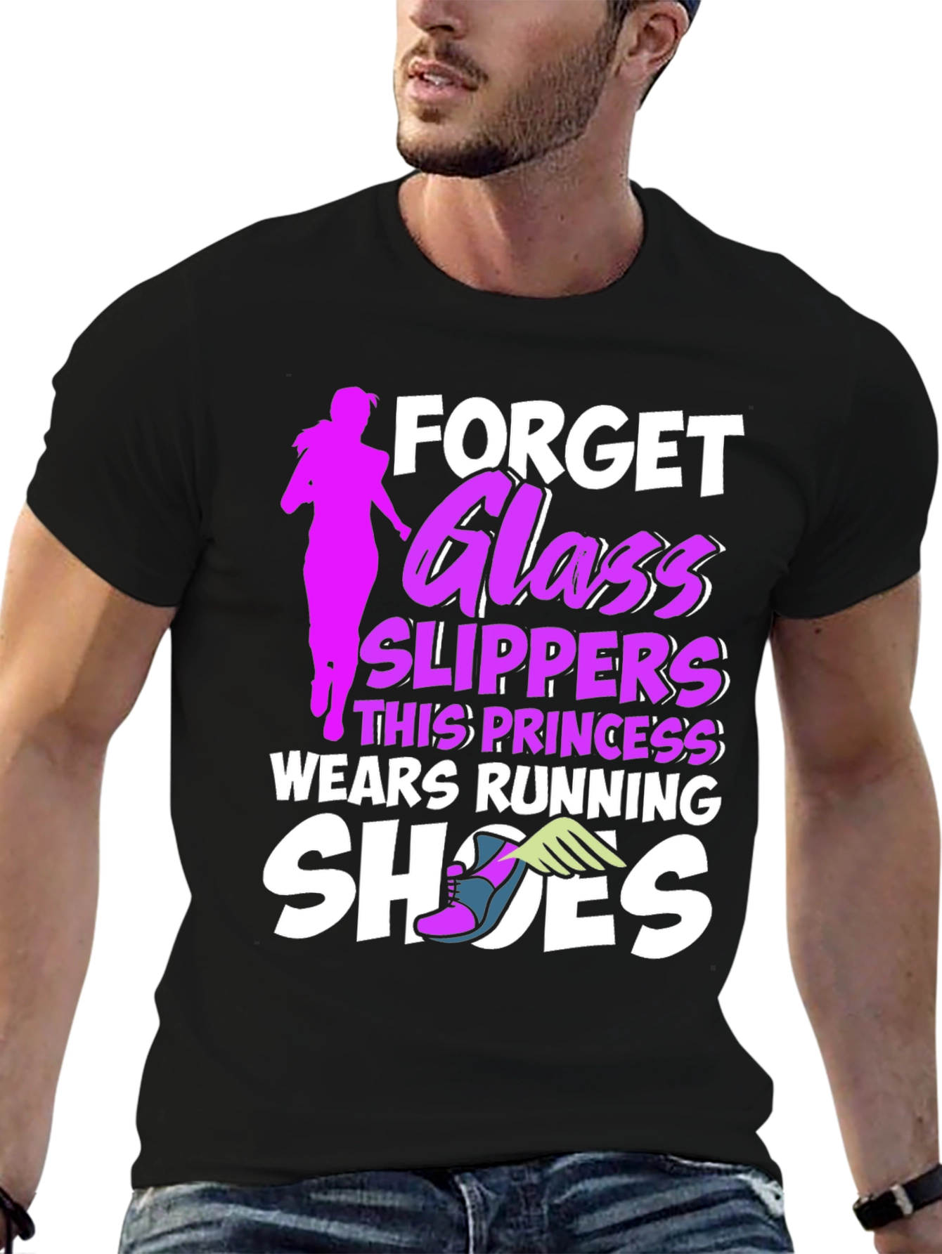 Forget Glass Slippers Running T-Shirt
