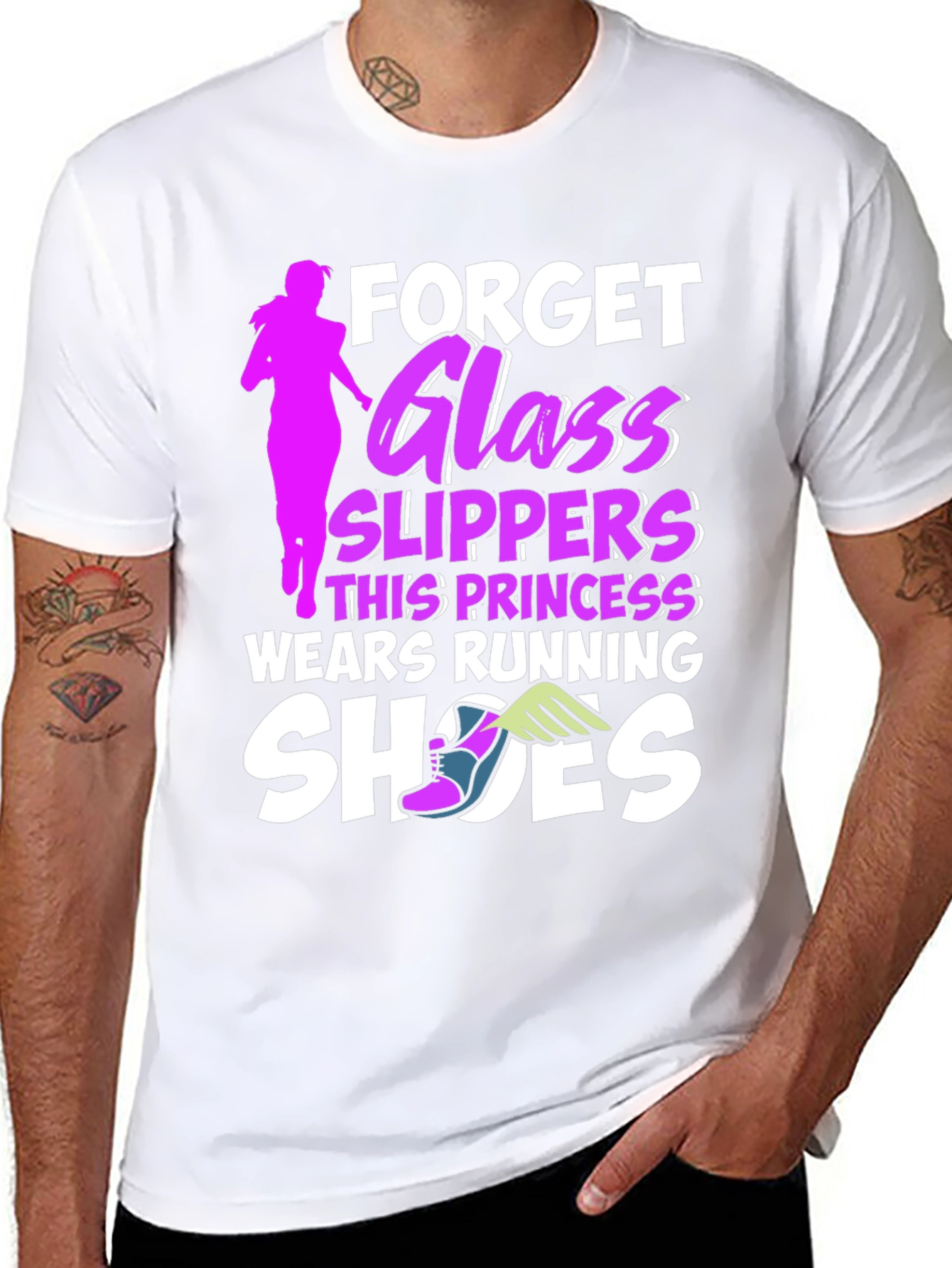 Forget Glass Slippers Running T-Shirt