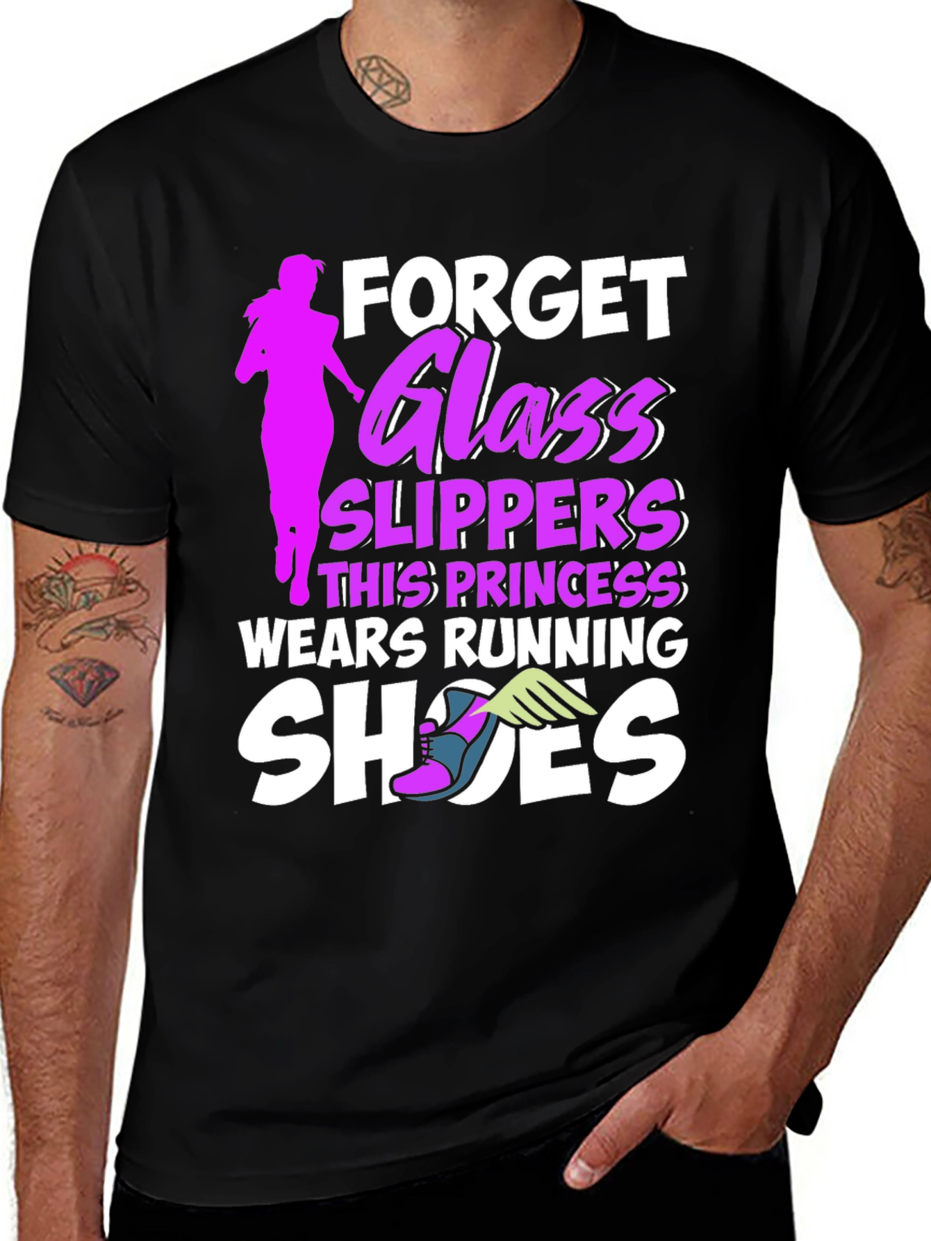 Forget Glass Slippers Running T-Shirt
