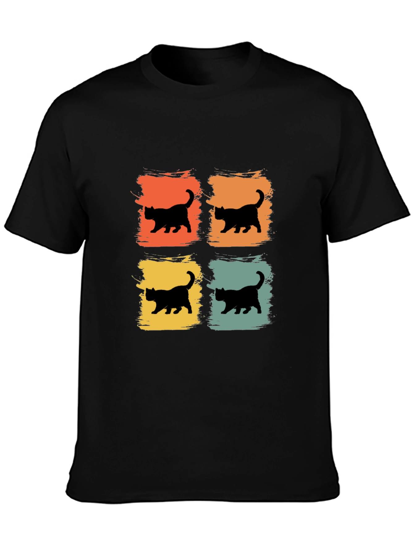 Retro Cat Silhouette T-Shirt