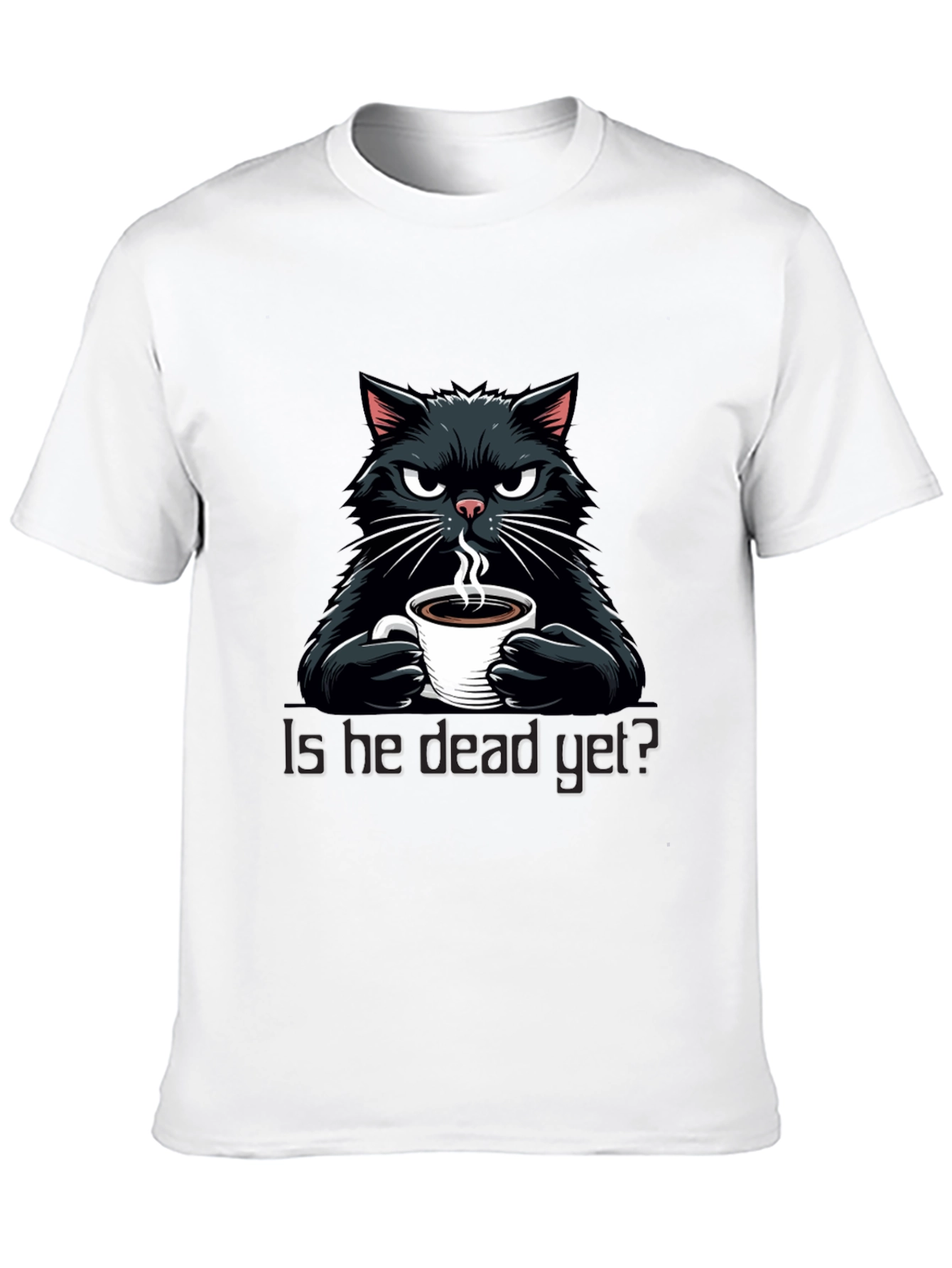 Grumpy Cat Coffee T-Shirt - Is He Dead Yet?