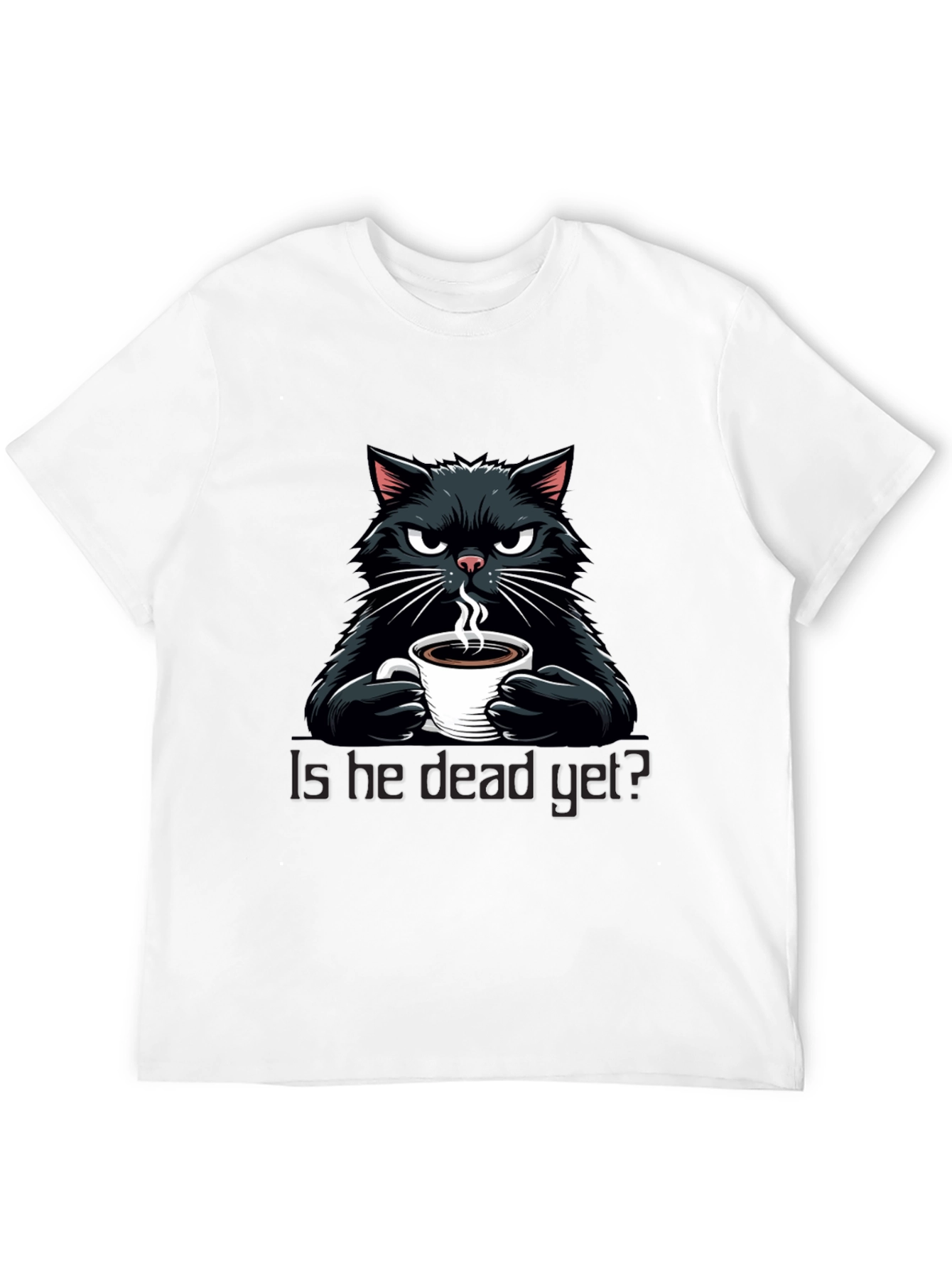 Grumpy Cat Coffee T-Shirt - Is He Dead Yet?